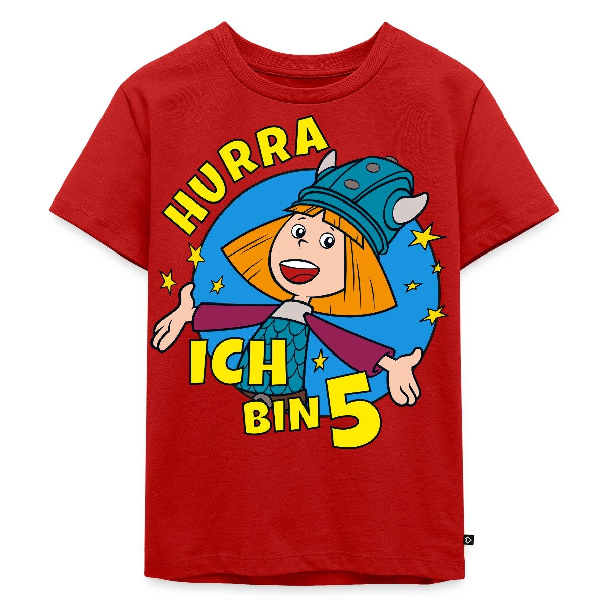 T-Shirt Wickie Und Die Starken Männer 5. Geburtstag Kinder Premium T-Shirt