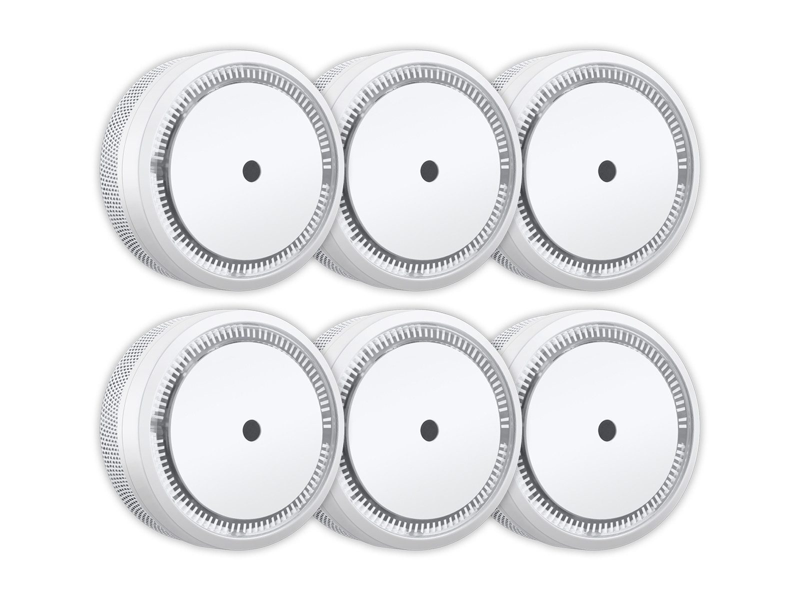 Elro Rauchmelder (6er Set Optischer Desing Rauchwarnmelder mit 10 Jahres Batterie, Mini)