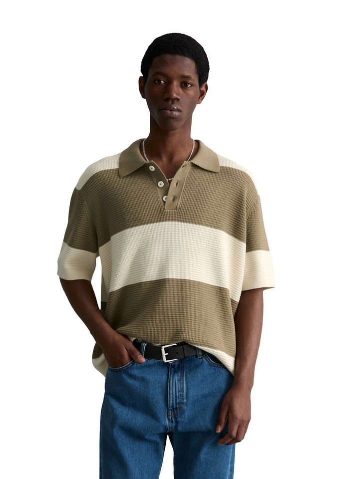 Marc O'Polo DENIM Poloshirt mit Waffelstruktur