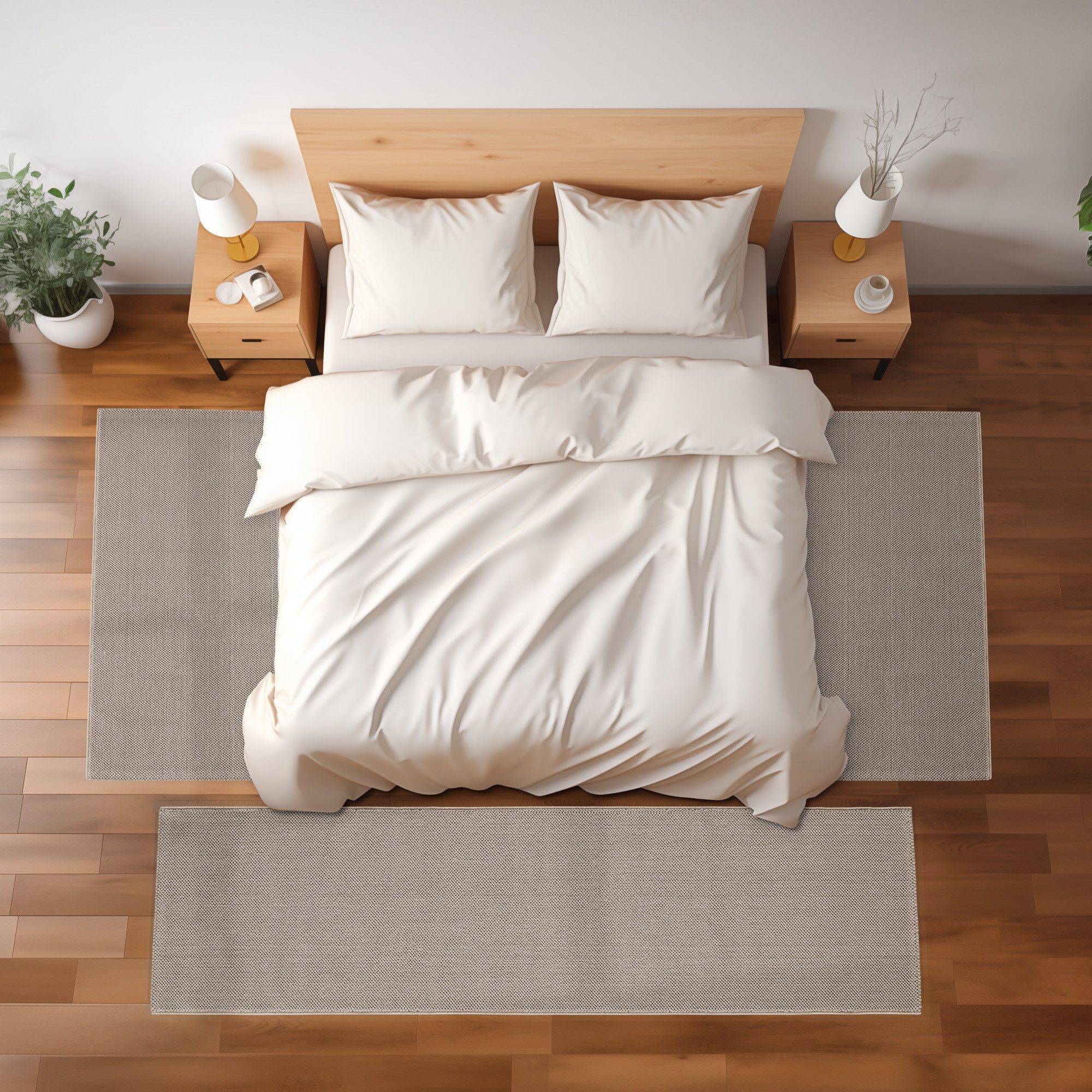 SIMPEX24 Kurzflor-Bettumrandung Bordüre Design, Höhe 7 mm, (Bett-Set, 3-tlg günstig online kaufen