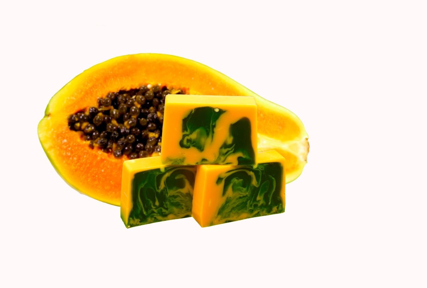 Nesbel - Spüren Sie die Reinheit? Handseife Papaya, Glycerin Hand-und Dusch Seife mit Ziegenmilch 100g