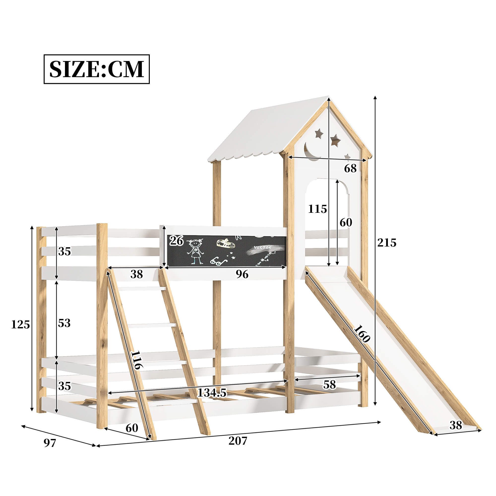 Furnishings Home Etagenbett 90x200cm Holzbett mit günstig online kaufen