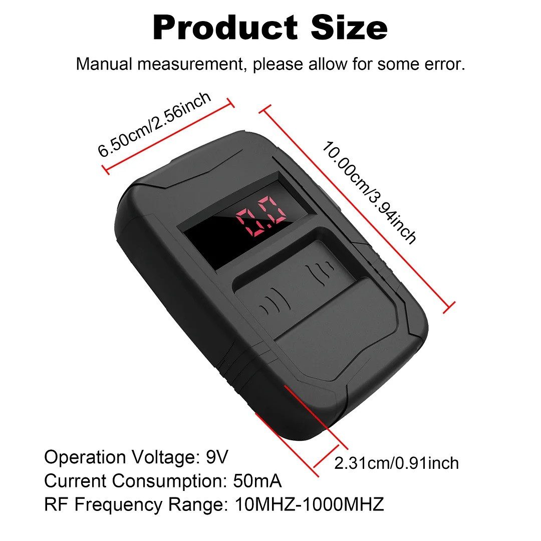 BRANDT AUTOMOTIVE Multitool Infrarot Funk Frequenz Tester Messgerät 10–1000 MHz, für Fahrzeugschlüssel, Smart Keys, Keycards und Fernbedienungen