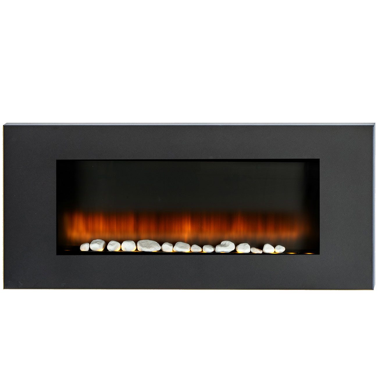 Classic Fire Dekokamin Luxus Wandkamin 2000W, LED-Flammeneffekt, Thermostat & Timer 105cm, Elektrischer 2000W Wandkamin mit 105cm LED-Flammeneffekt & Timer