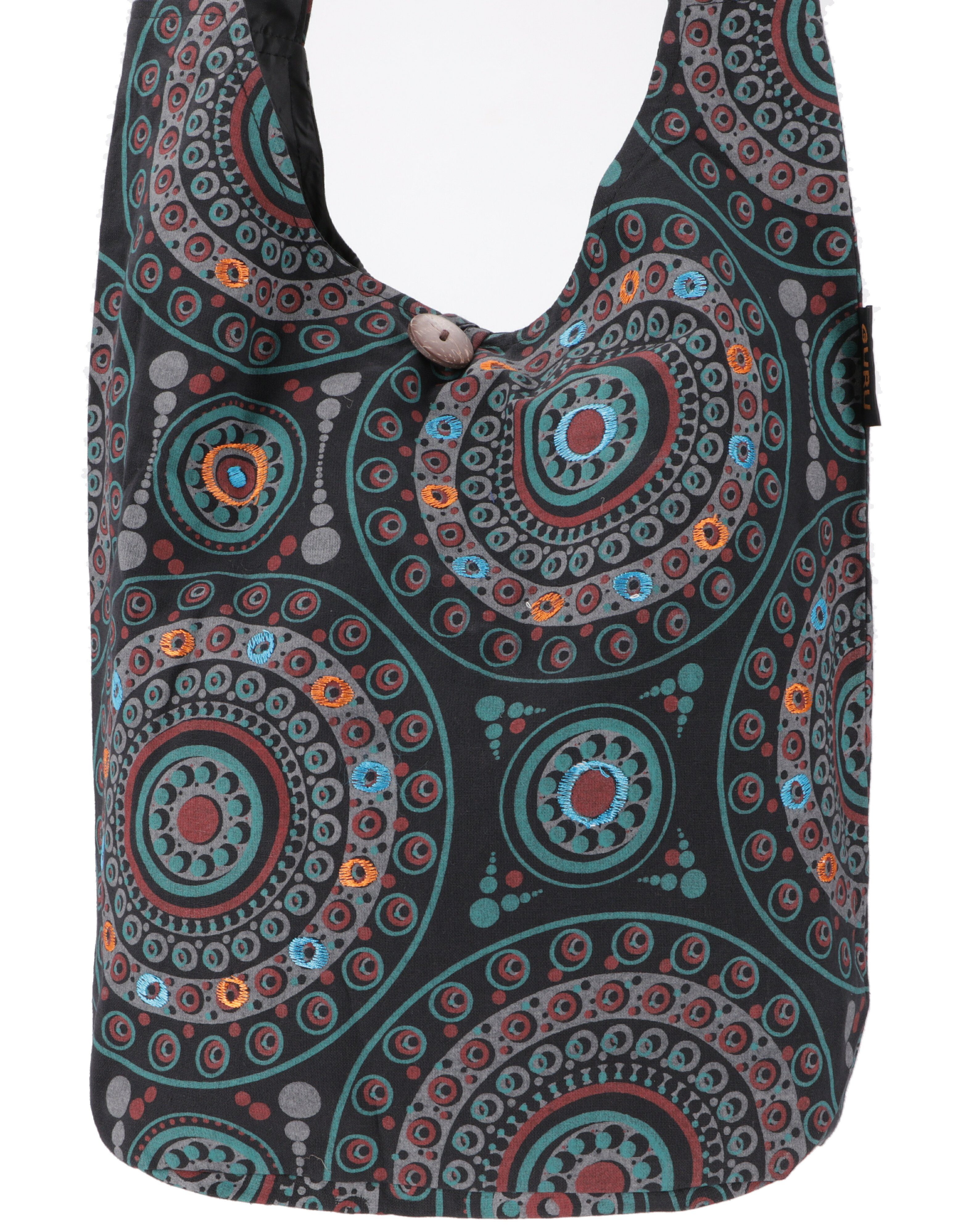 Guru-Shop Schultertasche Sadhu Bag, Ethno Shopper, bestickter..