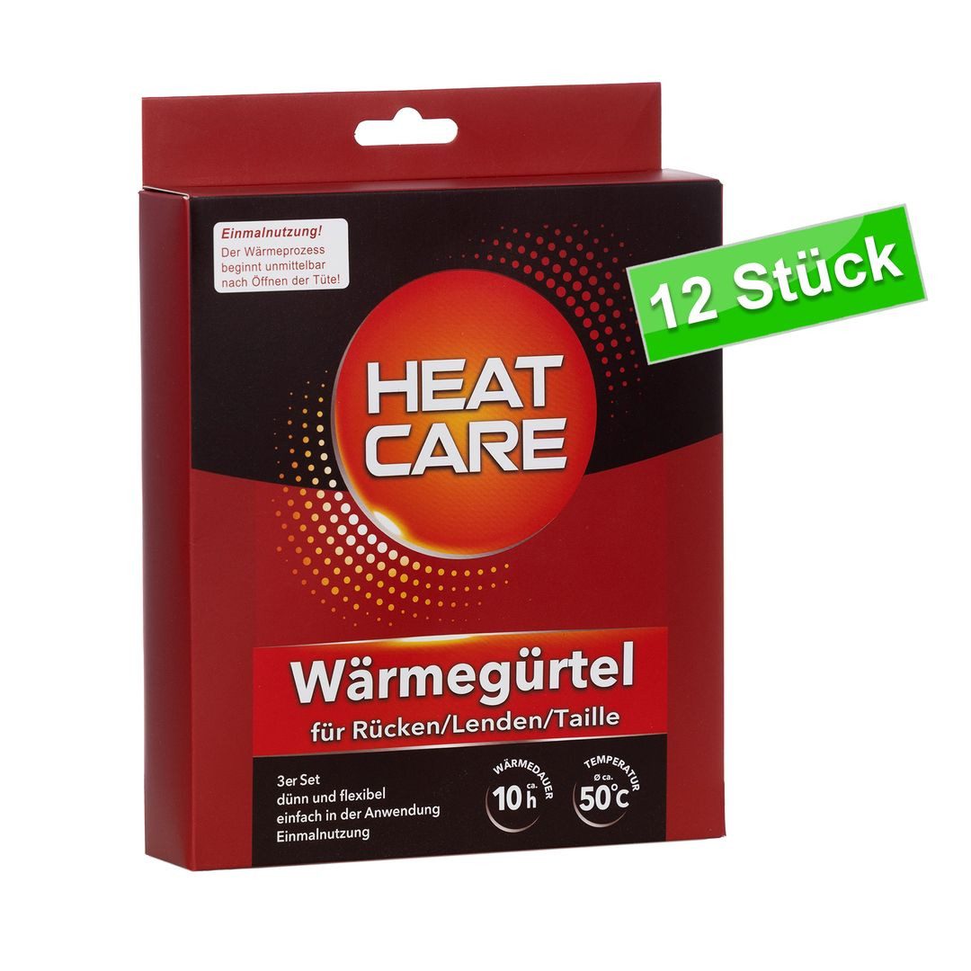 laro Wärmepad Wärmegürtel 12 Stk S-XL – 10 h Wärme für Rücken & Bauch, 12-tlg.