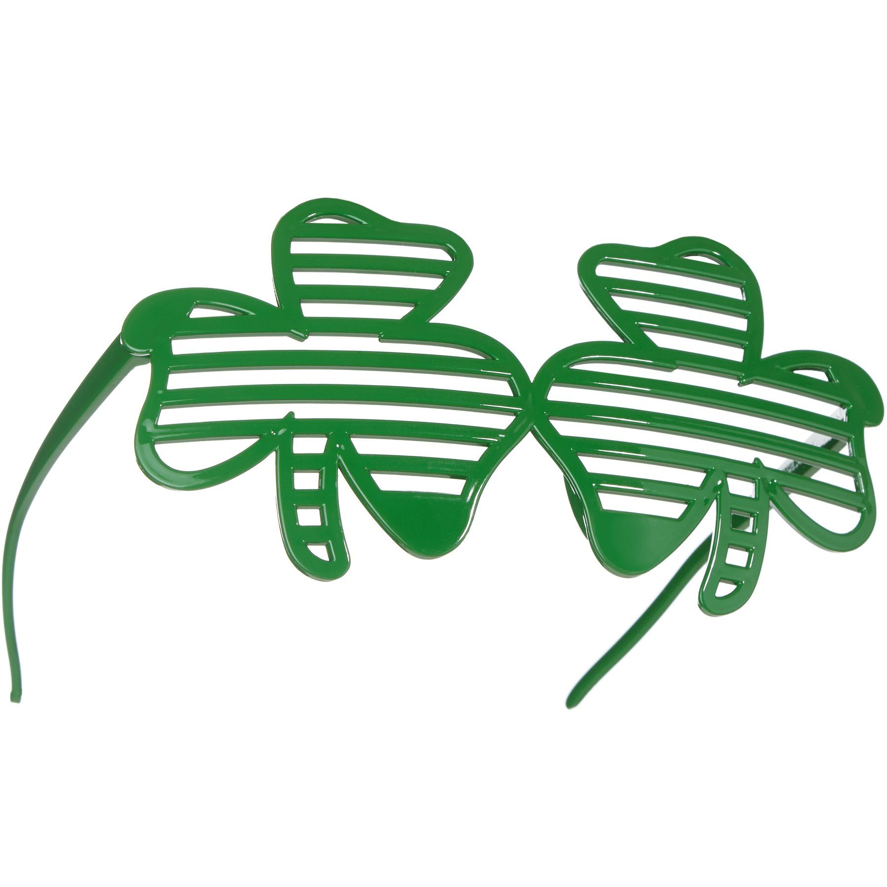 Kostüm St. Patrick’s Day Spaßbrille Kleeblätter mit Streifen