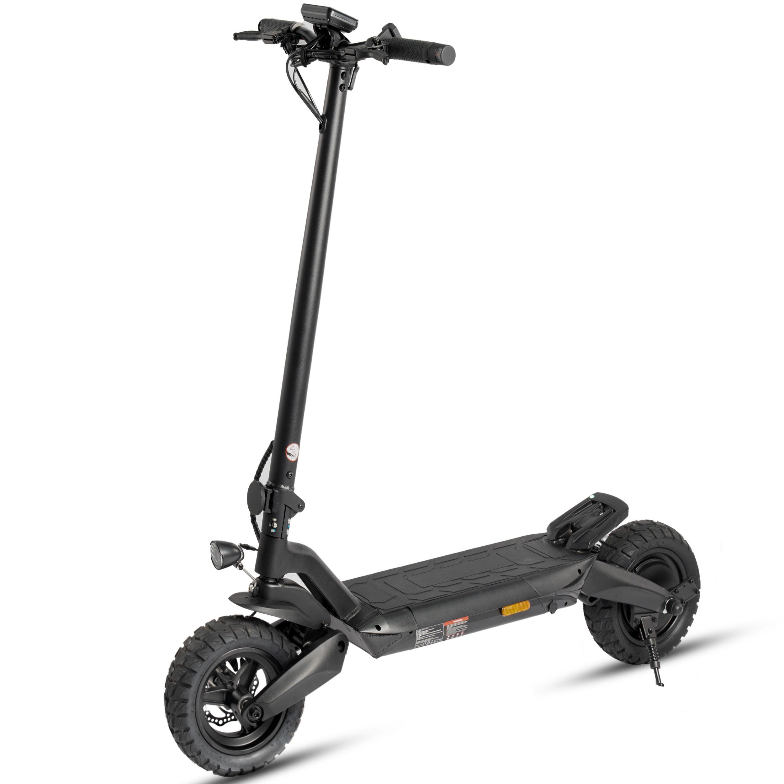 ZWHEEL E-Scooter mit ABE, 10 Zoll klappbar E-Roller, 80km Reichweite, Offroad Blinker, 500 W, 20 km/h, (Tasche geschenkt, mit Blinker, Doppelstoßdämpfer), 48V 720Wh Akku, 10 Zoll Offroad-Luftreifen, Vollfederung