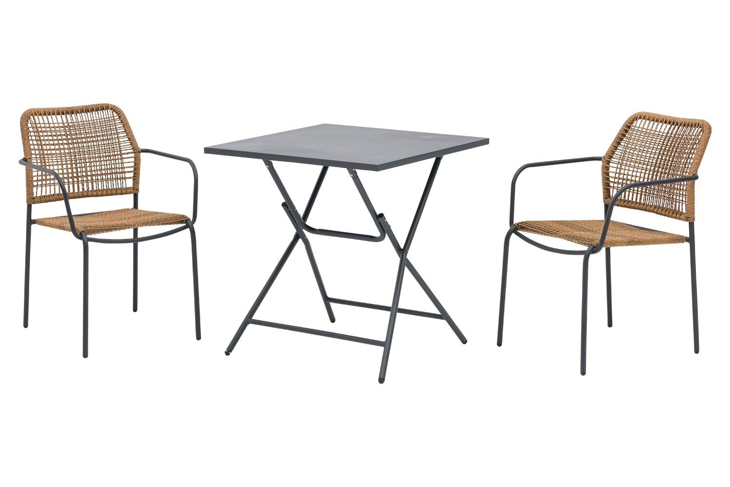Sungörl Gartenstuhl ROM, Stapelbar, Anthrazit, Beige, günstig online kaufen