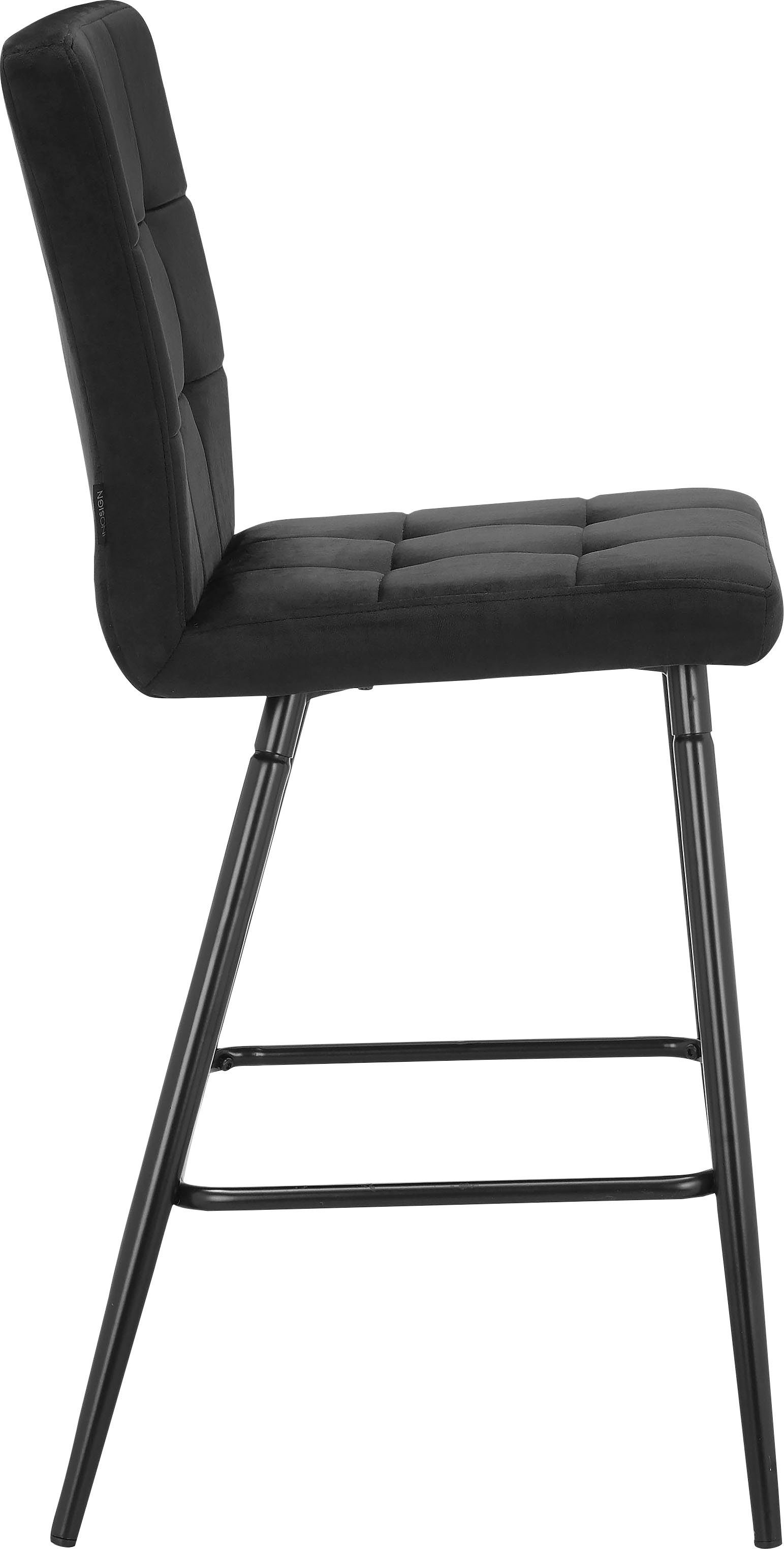 (2 Barhocker und 66,5cm Sitzhöhe im schwarz erhältlich, | St), mit gepolstert, Rücken Set 2er Kerim schwarz Sitz INOSIGN
