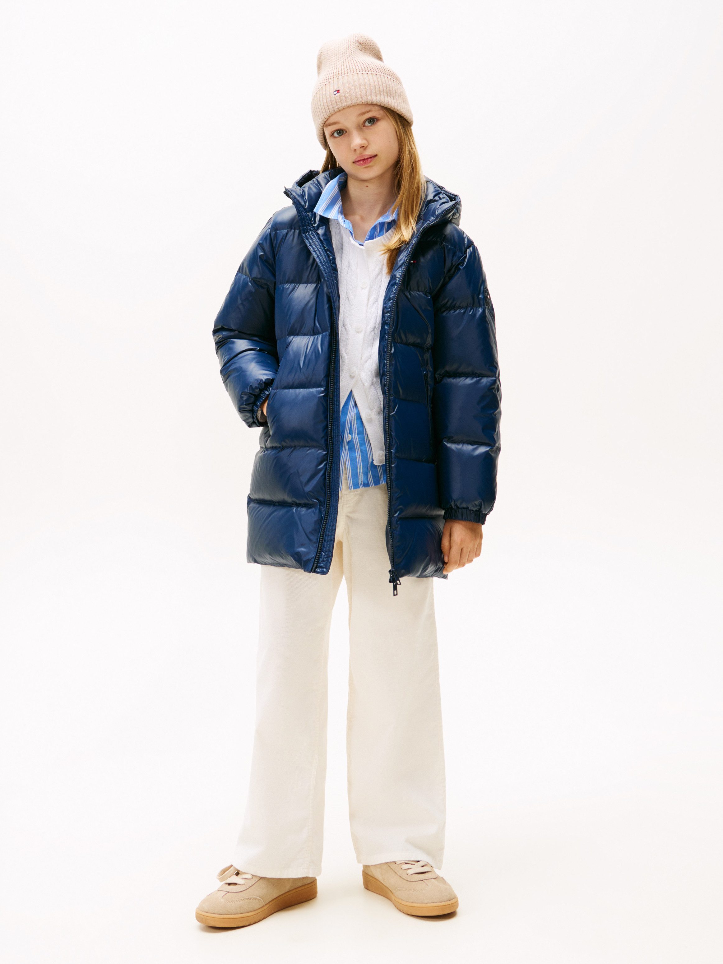 Tommy Hilfiger Steppjacke ESSENTIAL LONG DOWN JACKET Kinder bis 16 Jahre