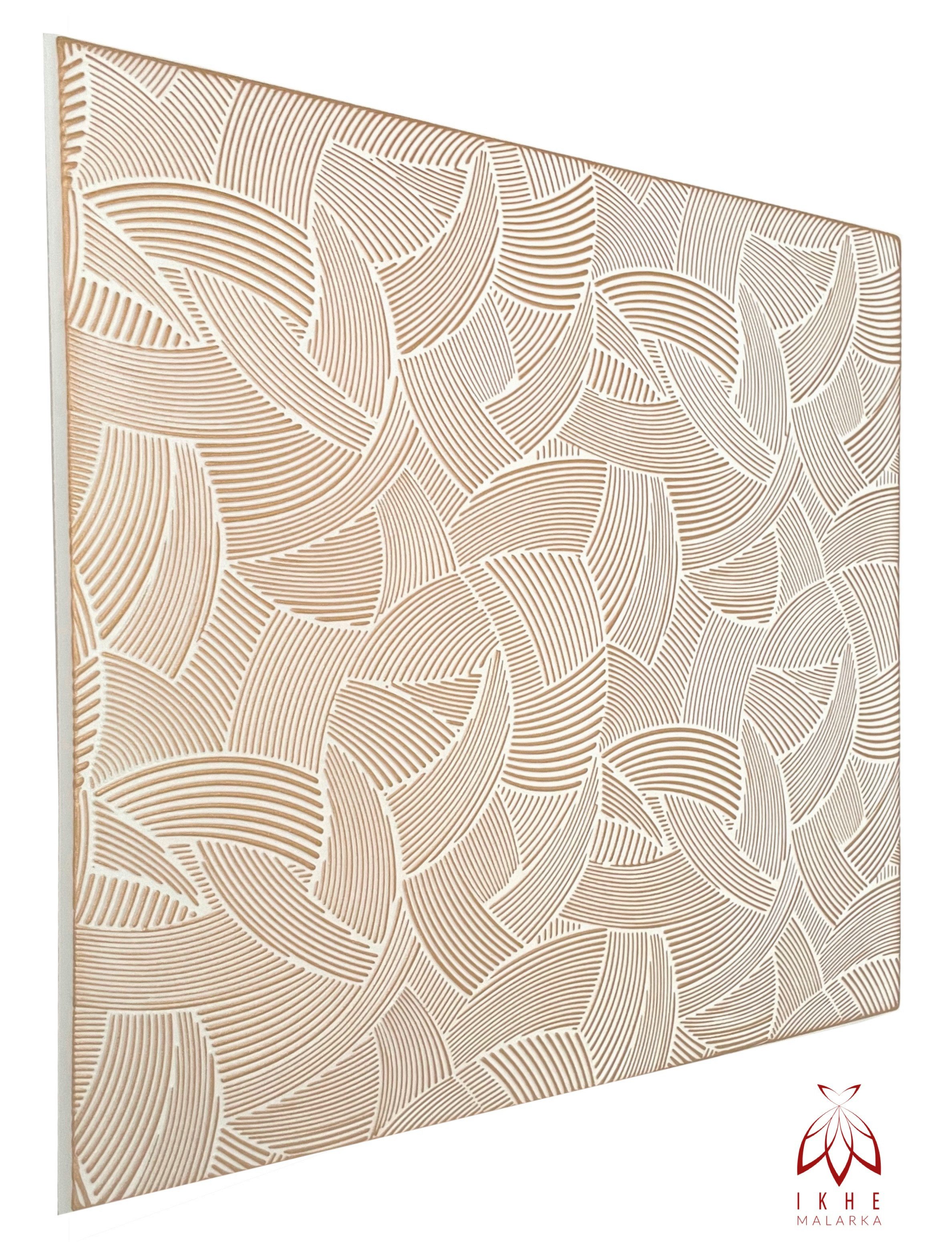 Thumbnail - IKHEMalarka 3D Wandpaneel aus Polystyrol Styropor XPS, BxL: 50,00x50,00 cm, 0,25 qm, Paneelen für Wand & Decken 50x50cm