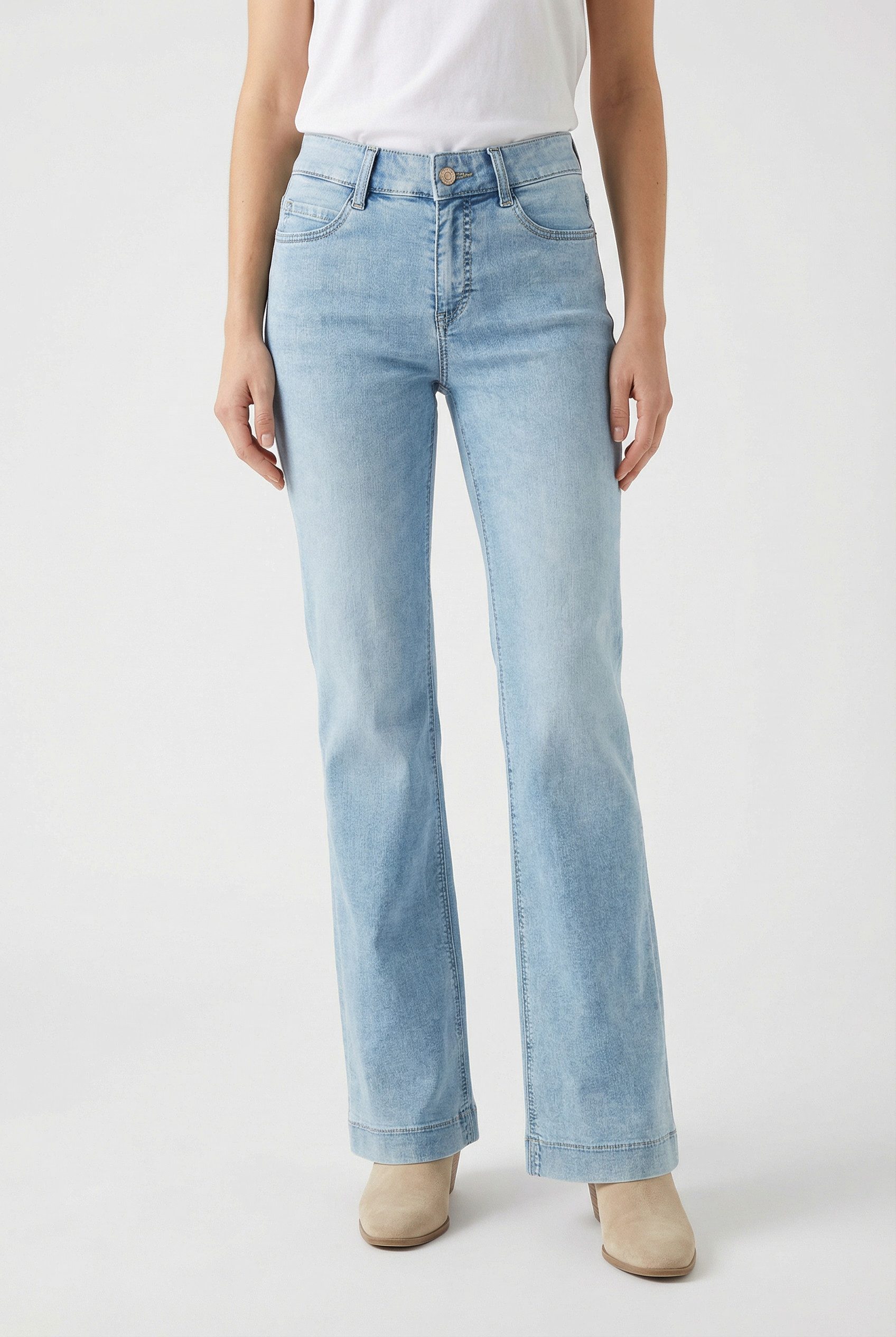 MAC Weite Jeans DREAM WIDE mit weitem Bein-Stretch