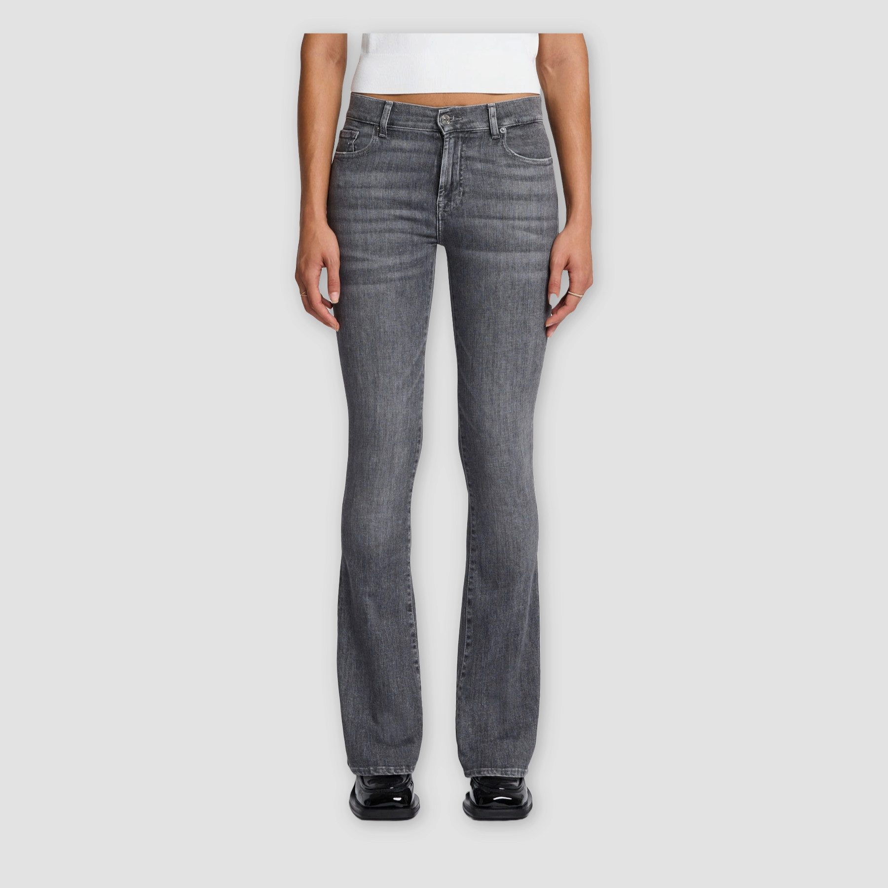 SEVEN FOR ALL MANKIND Bootcut-Jeans SEVEN FOR ALL MANKIND Jeans SOHO BOOTCUT Mid Waist - Grau