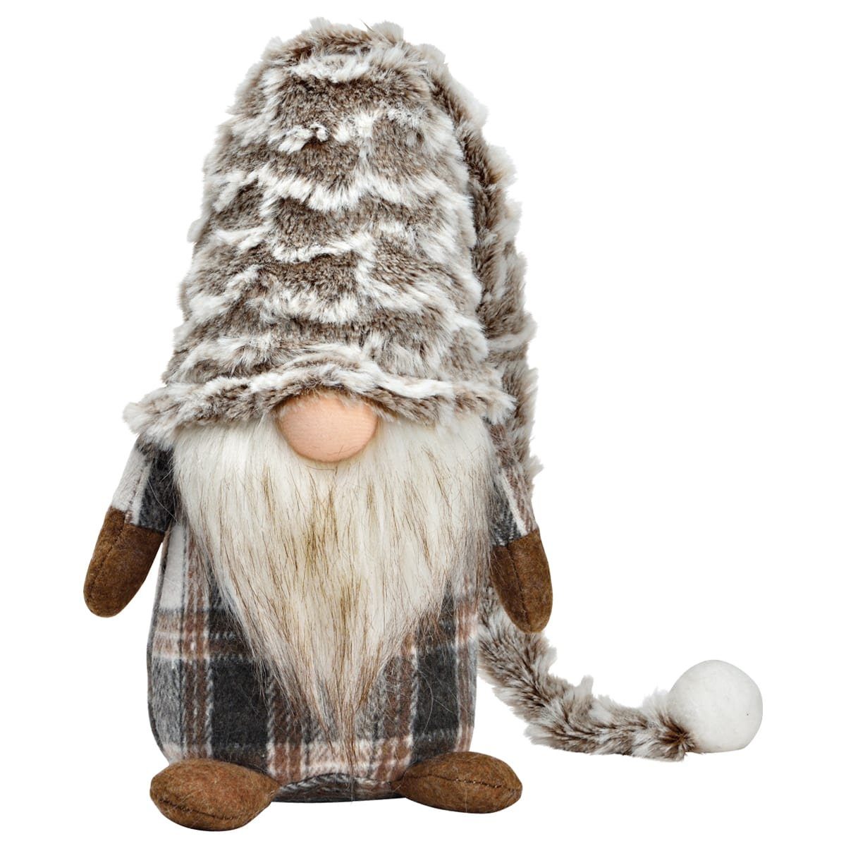 matches21 HOME Weihnachtswichtel St) 55 Deko (1 grau Dekofigur cm Figur Weihnachtsmann HOBBY &