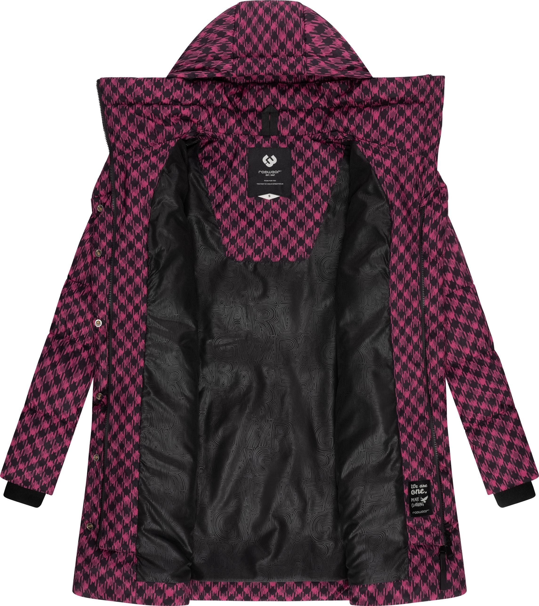 Ragwear Steppmantel Niara Print wasserdichter Mantel mit angesagtem Hahnentritt Muster – Bild 5 von 5