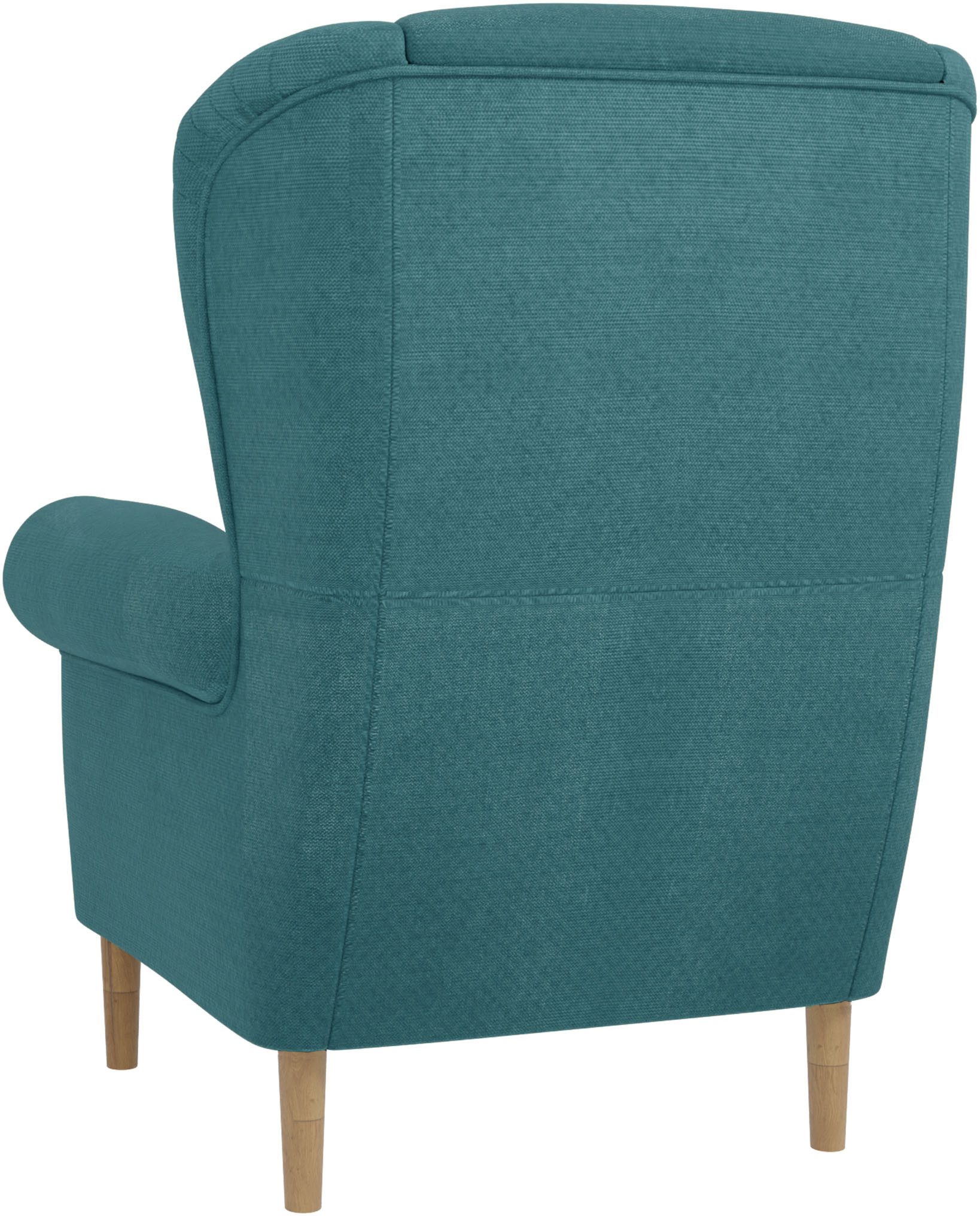 Home affaire Ohrensessel OSTIANO B/T/H: 80/82/98 cm, Sessel, Einzelstück, dicke geschwungene Armlehnen, uni und kariert