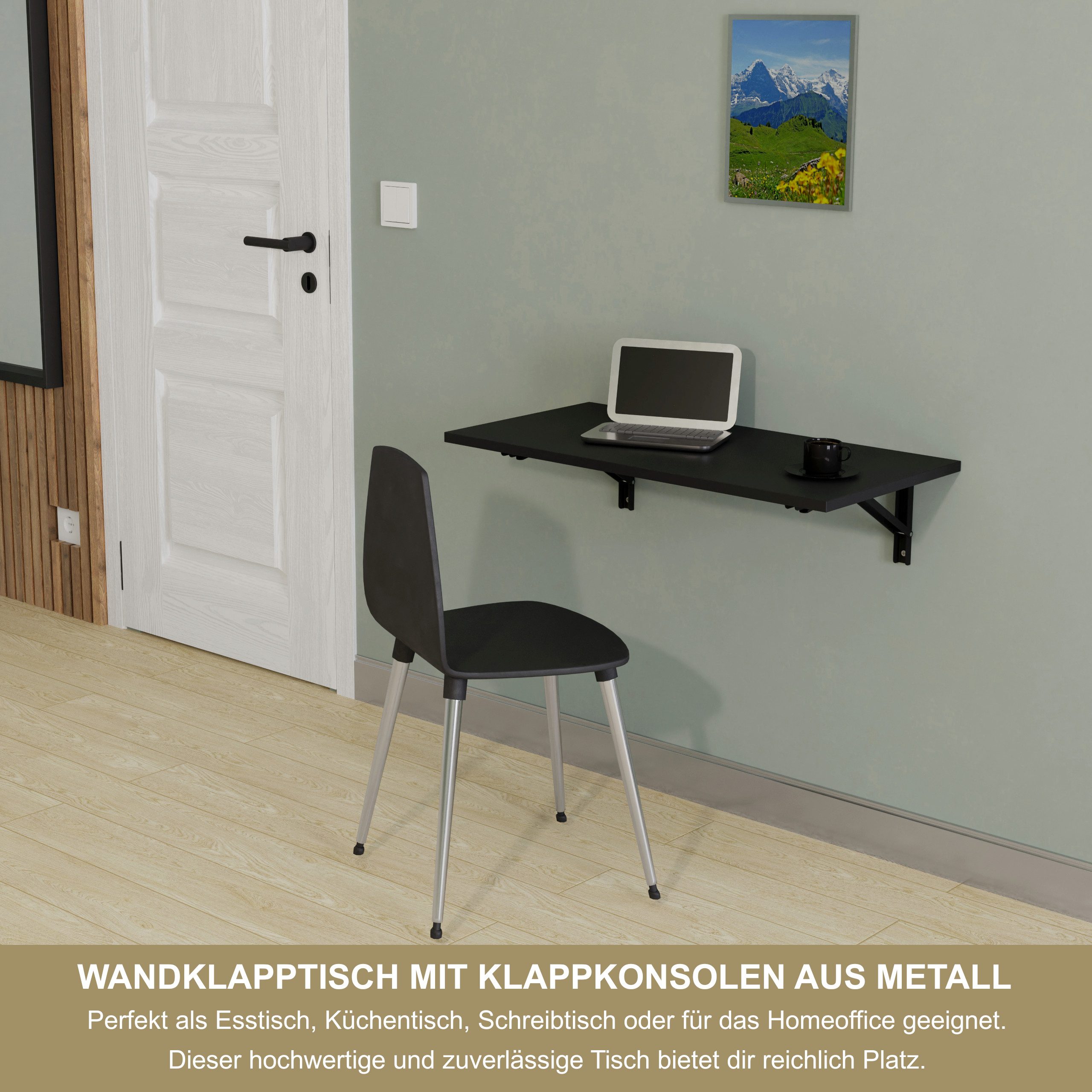 KDR Produktgestaltung Klapptisch 80x40 Wandklapptisch Esstisch Küchentisch günstig online kaufen