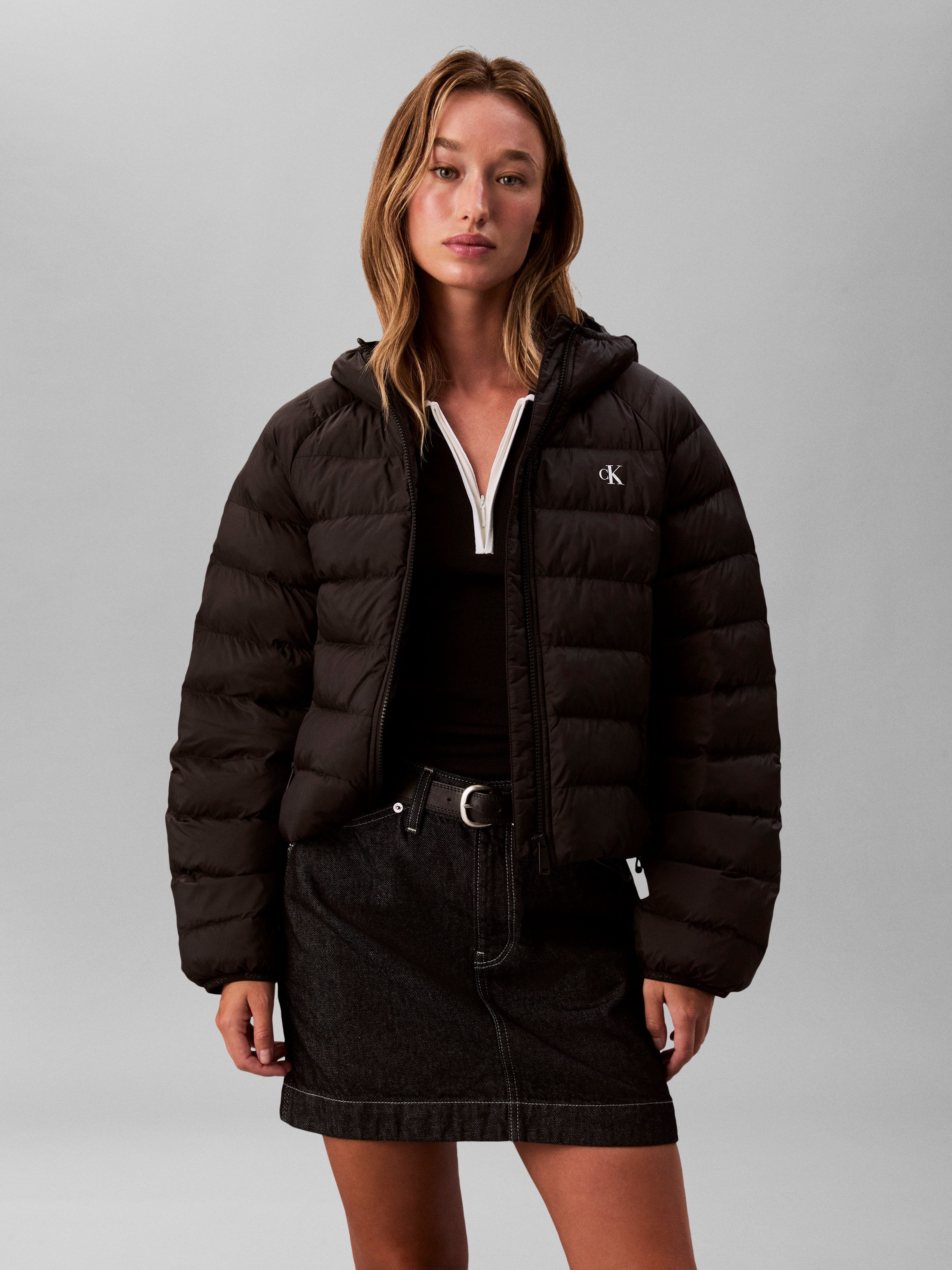 Calvin Klein Jeans Steppjacke LGHTWGHT QLTD JCKT P Mit Rundhalsausschnitt