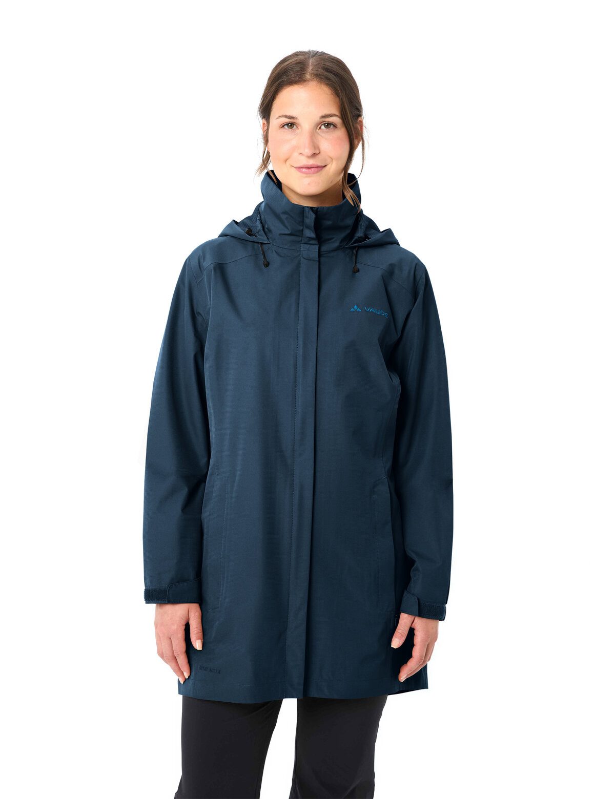 VAUDE Regenjacke Women's Escape Parka sportlicher Stil, wasser- und winddicht, atmungsaktiv