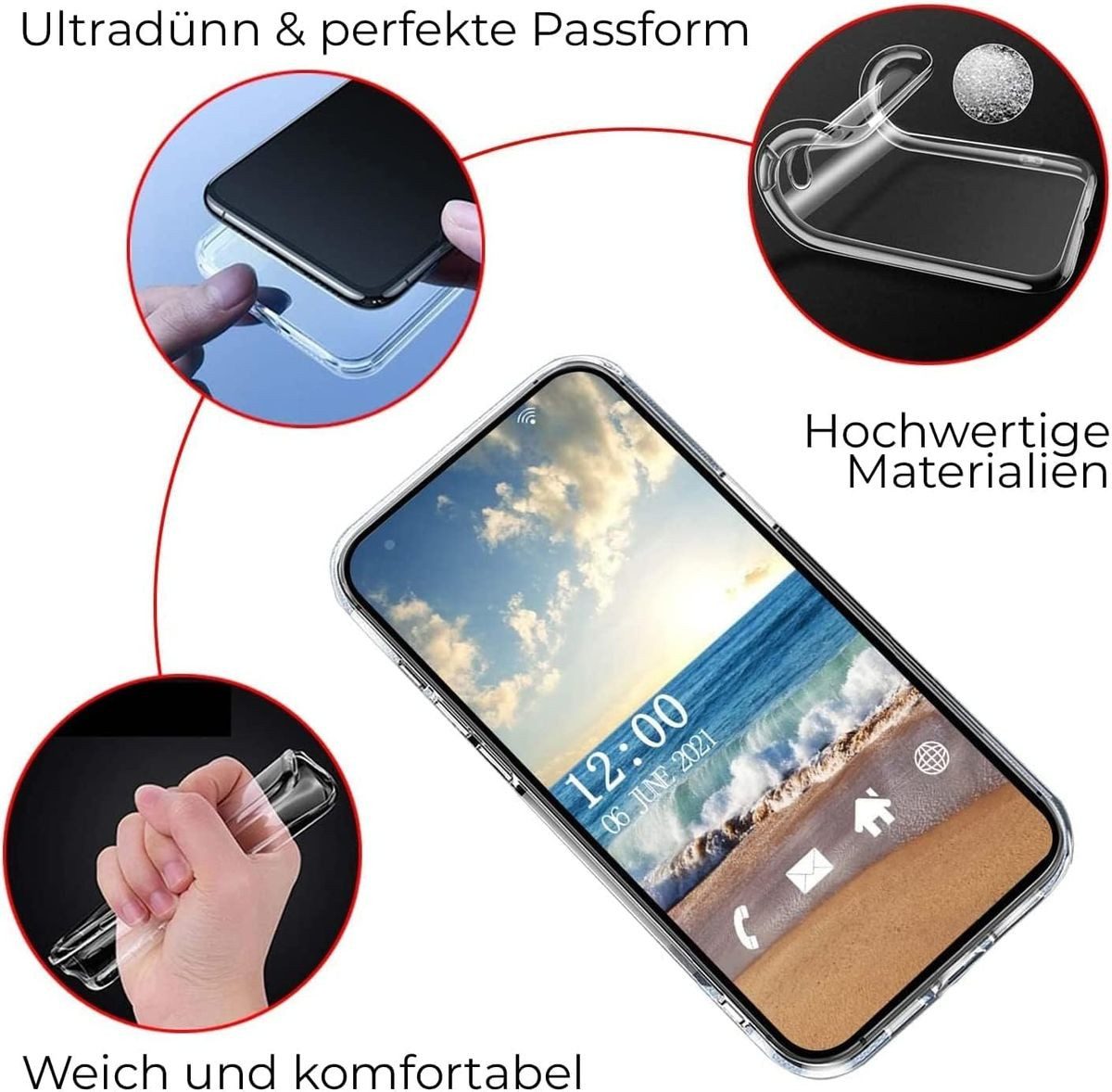 König Design Handyhülle Apple iPhone 13, Schutzhülle Case Cover Backcover Etuis Bumper