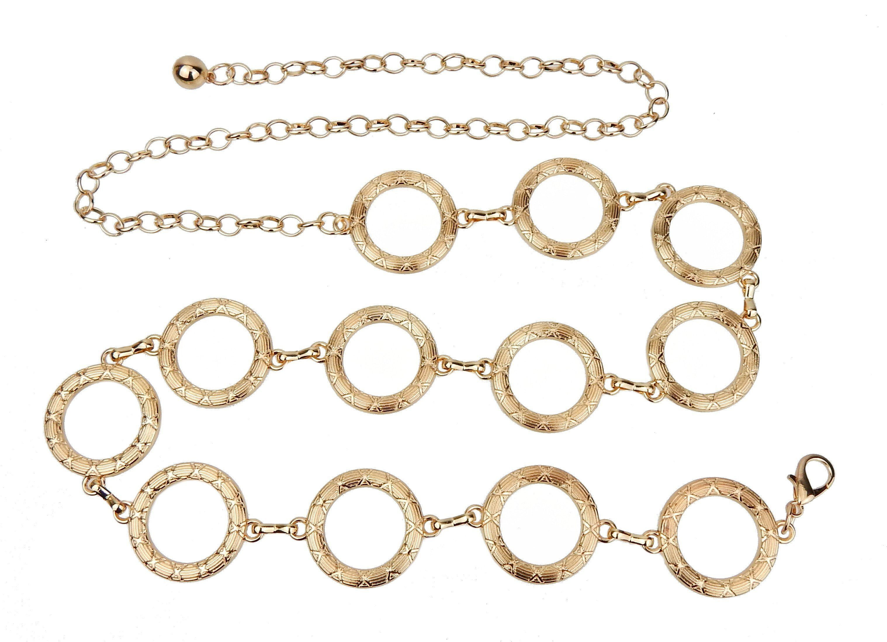 Ella Jonte Kettengürtel Ringe gold 60er 70er Vintage verstellbar günstig online kaufen