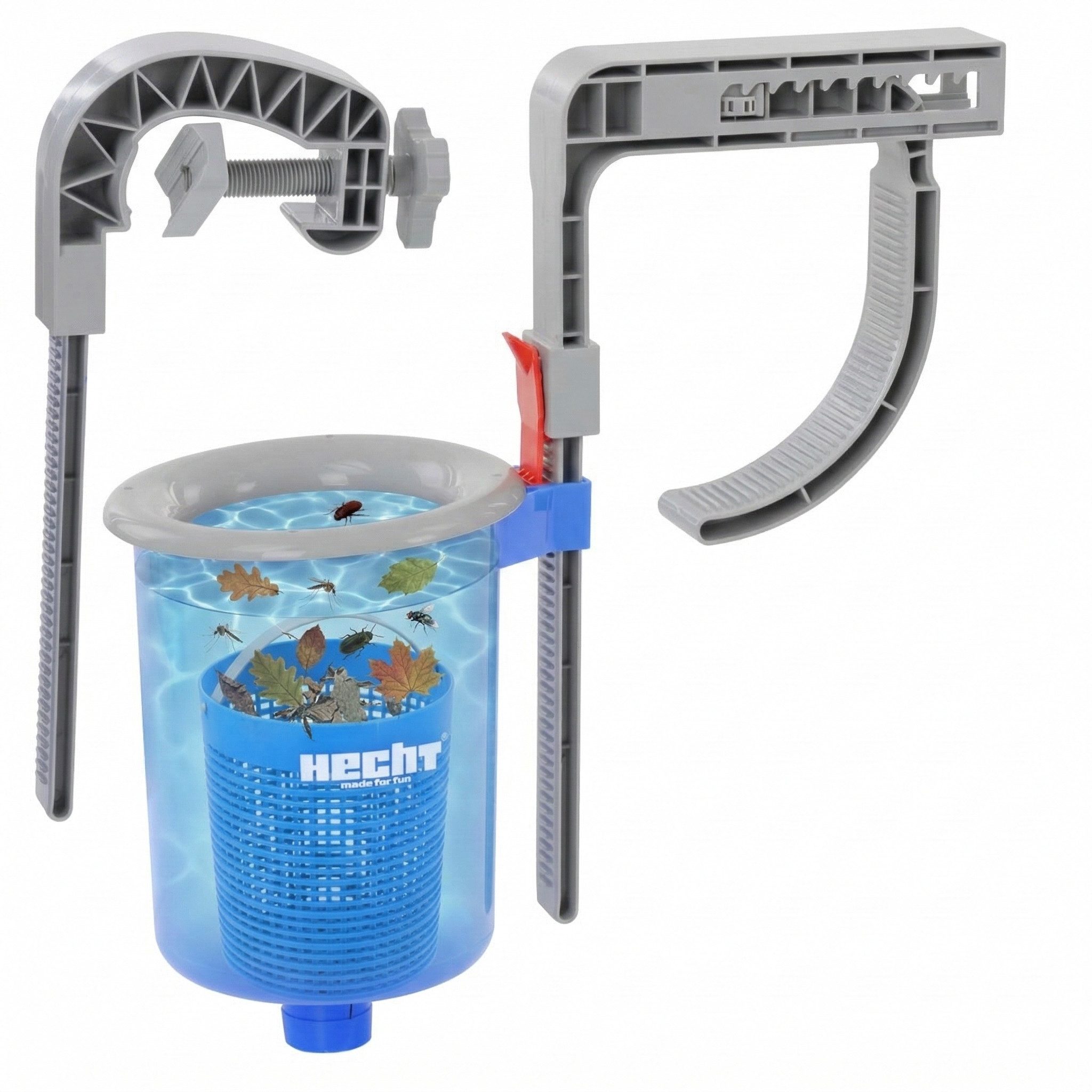 Hecht Skimmer Poolskimmer Einhängeskimmer für 32 mm & 38 mm Schläuche, Für Stahlwand- & Luftbecken, UV- & chemikalienbeständig
