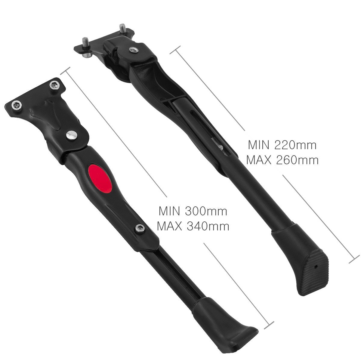 QWORK Fahrradständer Aluminium | Zweibein-Ständer Für 24-29 Zoll Räder | Einstellbar & Leicht