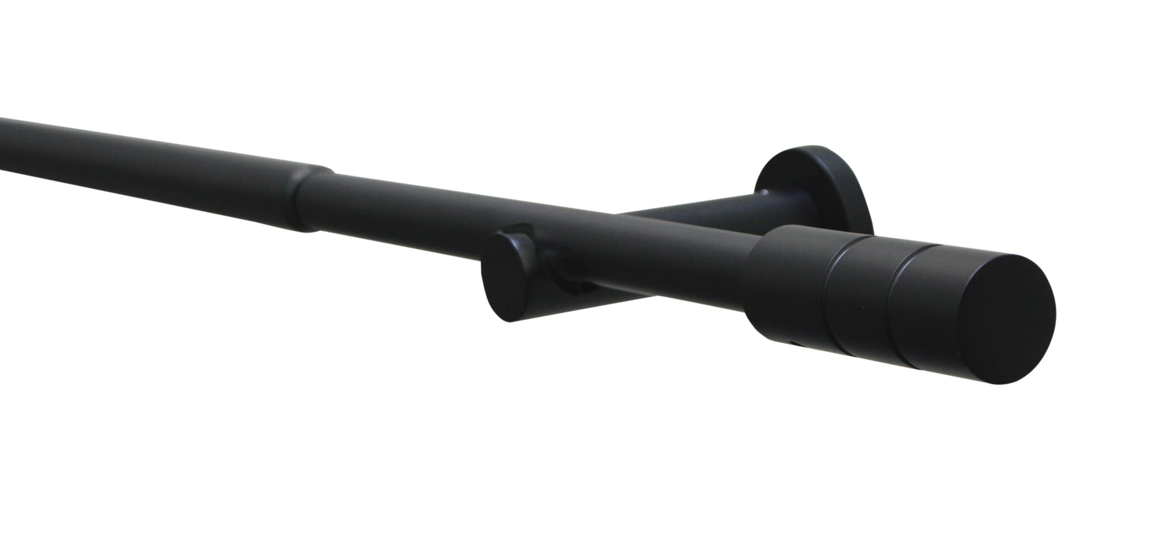 GARDINIA Gardinenstange Gardinia Kreta Zylinder 1-Lauf Ø 16/19 mm schwarz-, standard