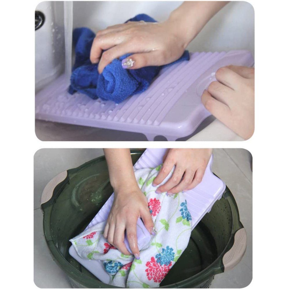 Wäschesack Kunststoff, aus Anti-Rutsch zggzerg Waschbrett Violett Mini-Waschbrett Rechteckiges
