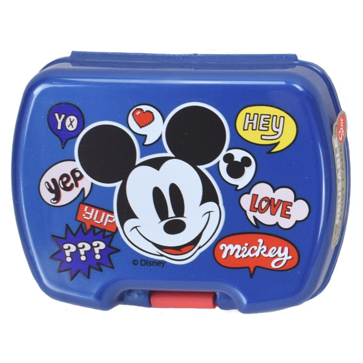 Stor Lunchbox Brotdose 11 x 8,5 x 4 cm Micky Maus oder Minnie Maus Blau