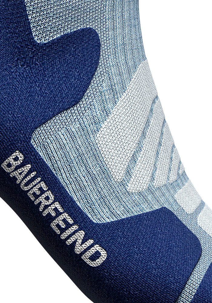 Bauerfeind Sportsocken Socks blue Merino Mid sky Outdoor Cut