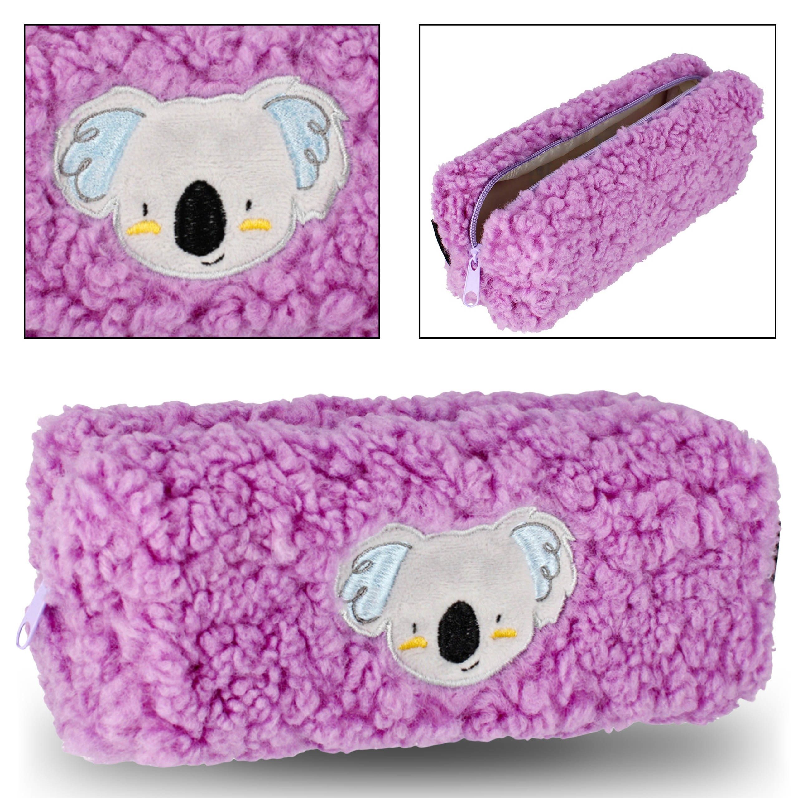 Sarcia.eu Federmäppchen Plüsch-Federmäppchen mit Reißverschluss, lila Koalabären-Säckchen