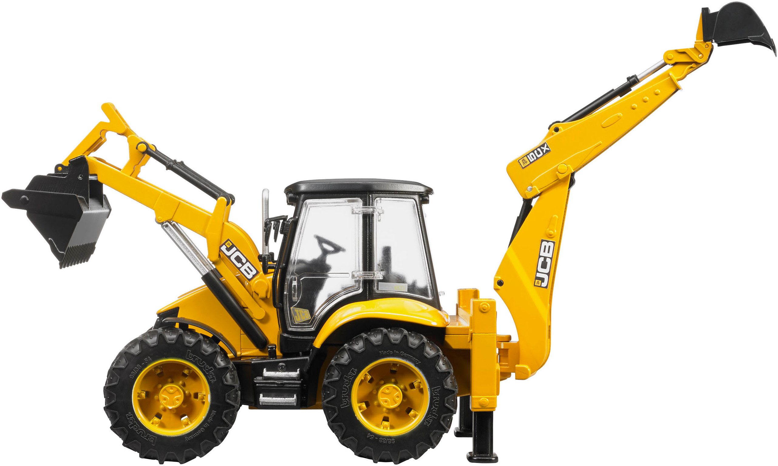 Bruder® Spielzeug-Bagger JCB 5CX eco Baggerlader 41 cm (02454), Made in Europe