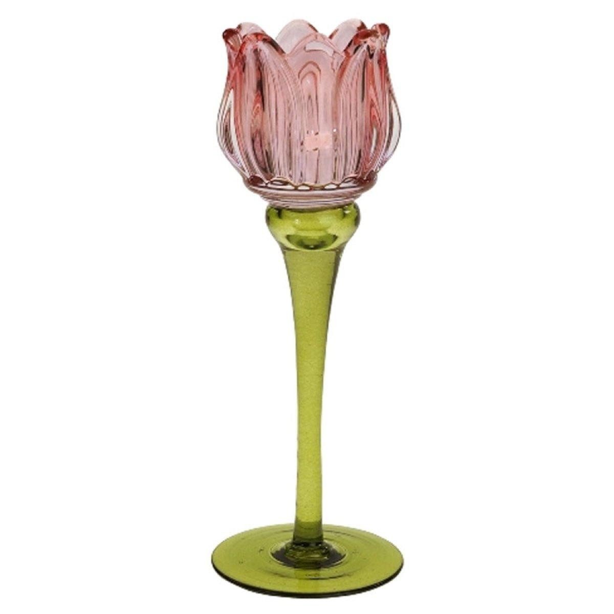 Werner Voß Kerzenhalter Kerzenleuchter Tulpe Pink (21,5cm)