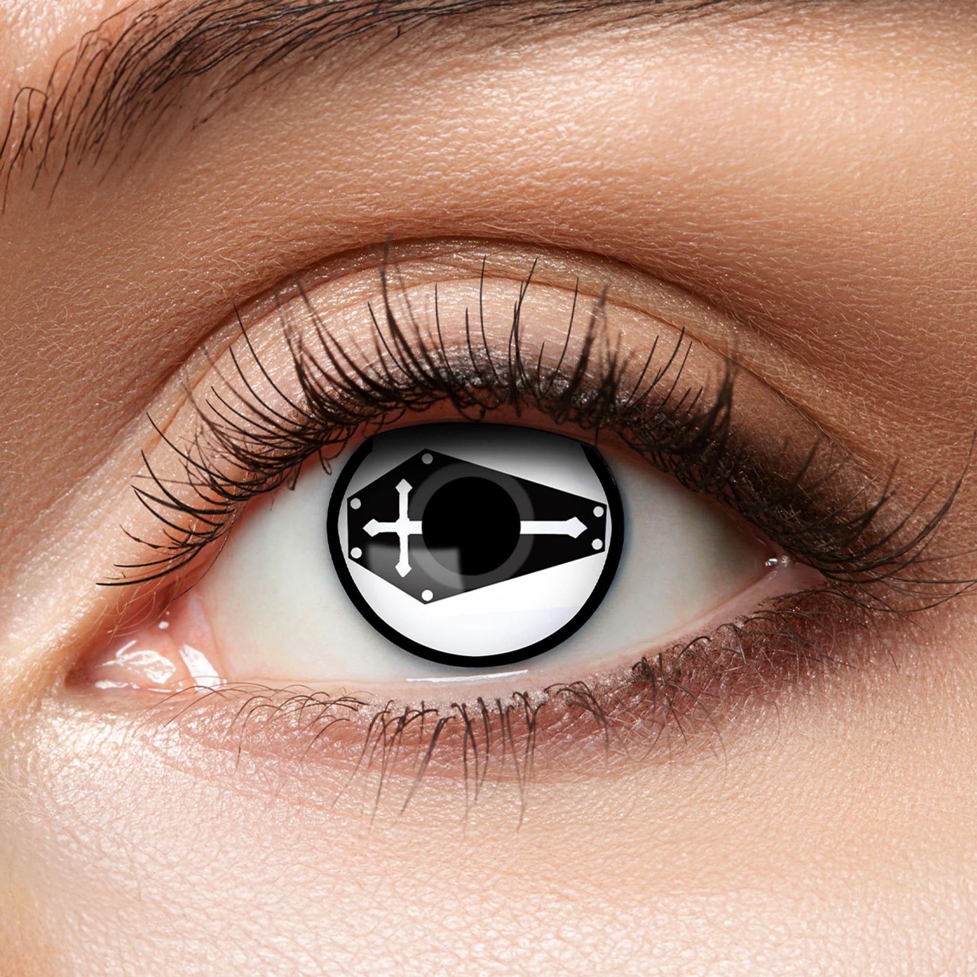 Eyecatcher Farblinsen Zoelibat Eyecatcher 12 Monats-Kontaktlinsen Coffin Monatslinsen Linsen, auffällige Farben für Horror, Gothic, Fantasy, Cosplay Fans