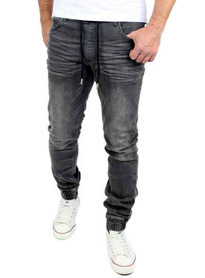 Reslad Stretch-Jeans »Reslad Used Look Jeans-Herren Slim Fit Jogging-Hos« Stretch Jogging-Denim Slim Fit