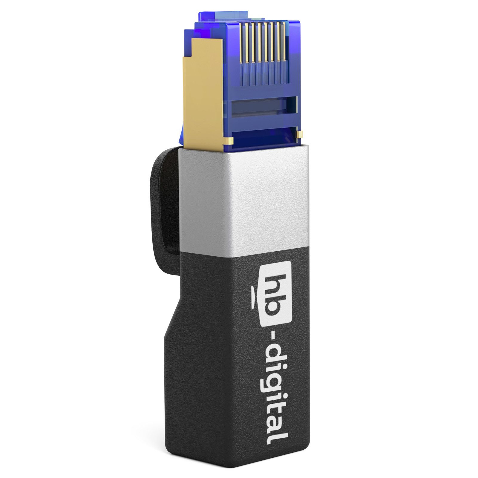HB-DIGITAL Netzwerkstecker USB C Netzwerkadapter RJ45 Stecker Buchse 1Gbps USB 3.0, Robuster Kunststoff, vergoldete RJ45-Pins, vernickelte USB-C-Buchse