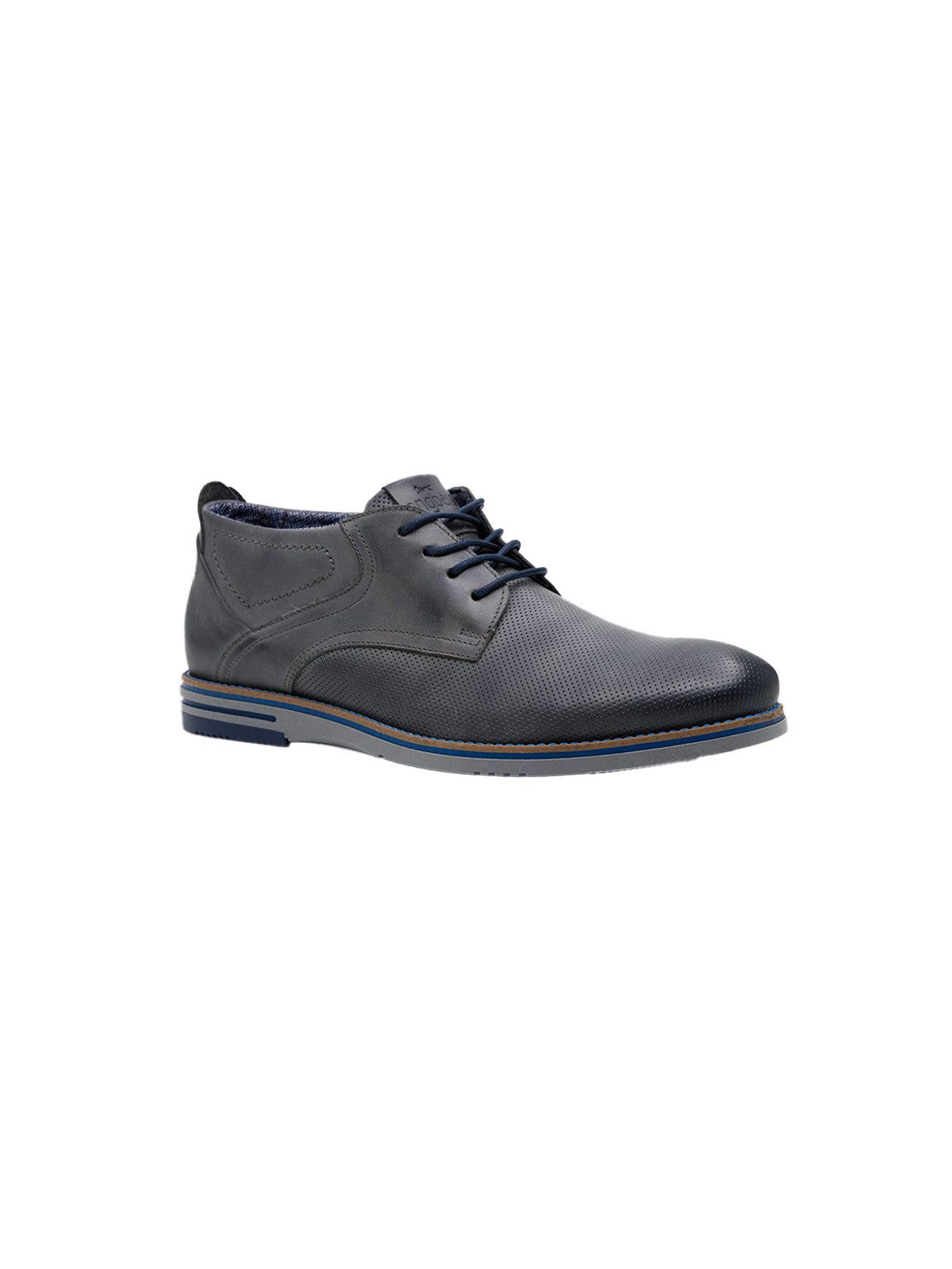 Engbers Herren Boots aus Leder, Grau Stiefelette