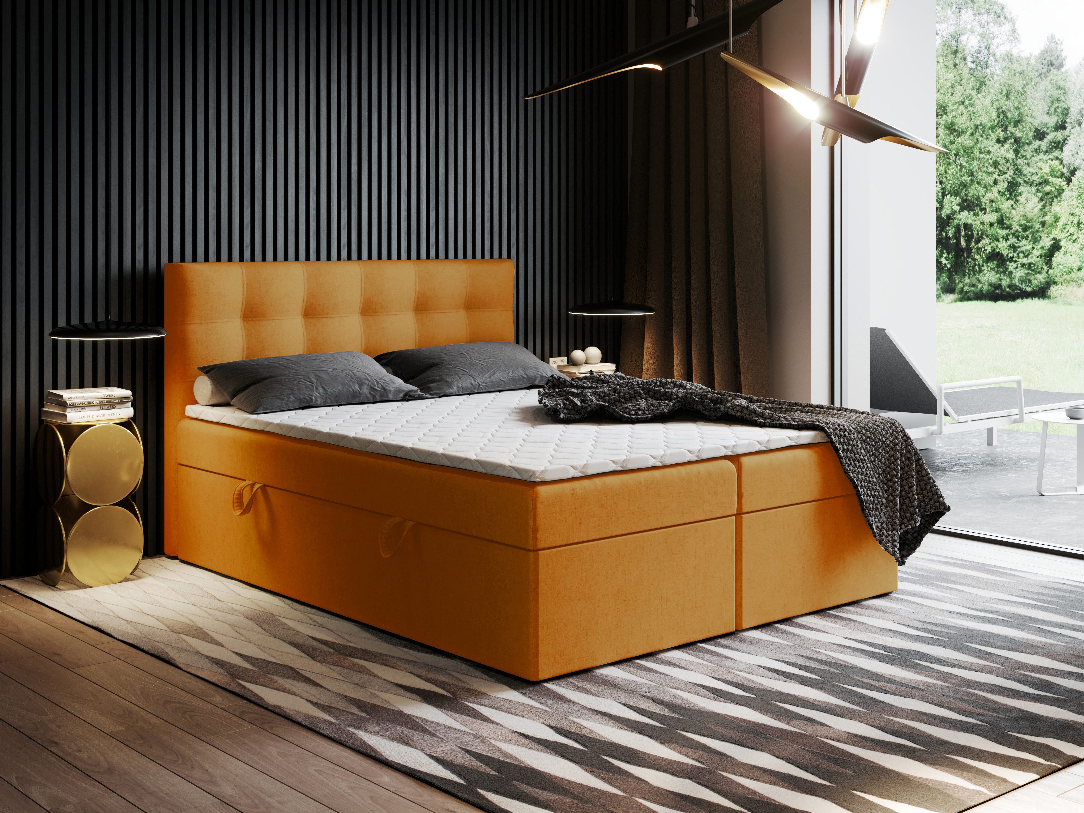 Godre Boxspringbett mit Bettkasten Ewora 120x200 günstig online kaufen