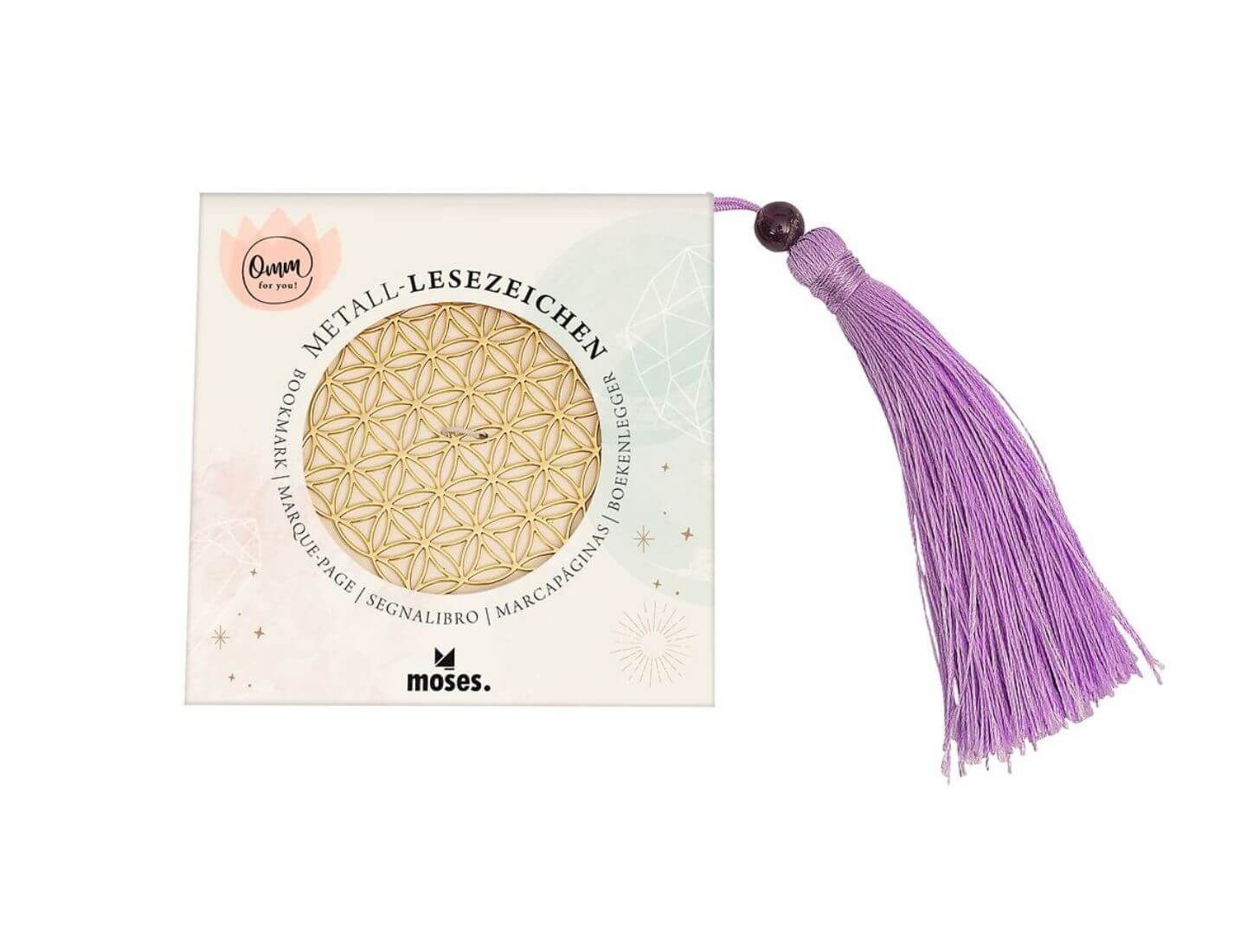 Moses. Verlag Lesezeichen Omm for you Metall-Lesezeichen Blume des Lebens