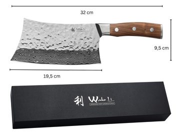 Asiamesser Wakoli Nussbaum Premium Kochmesser Chai Dao - 19,5 cm Klinge, 67 Lagen