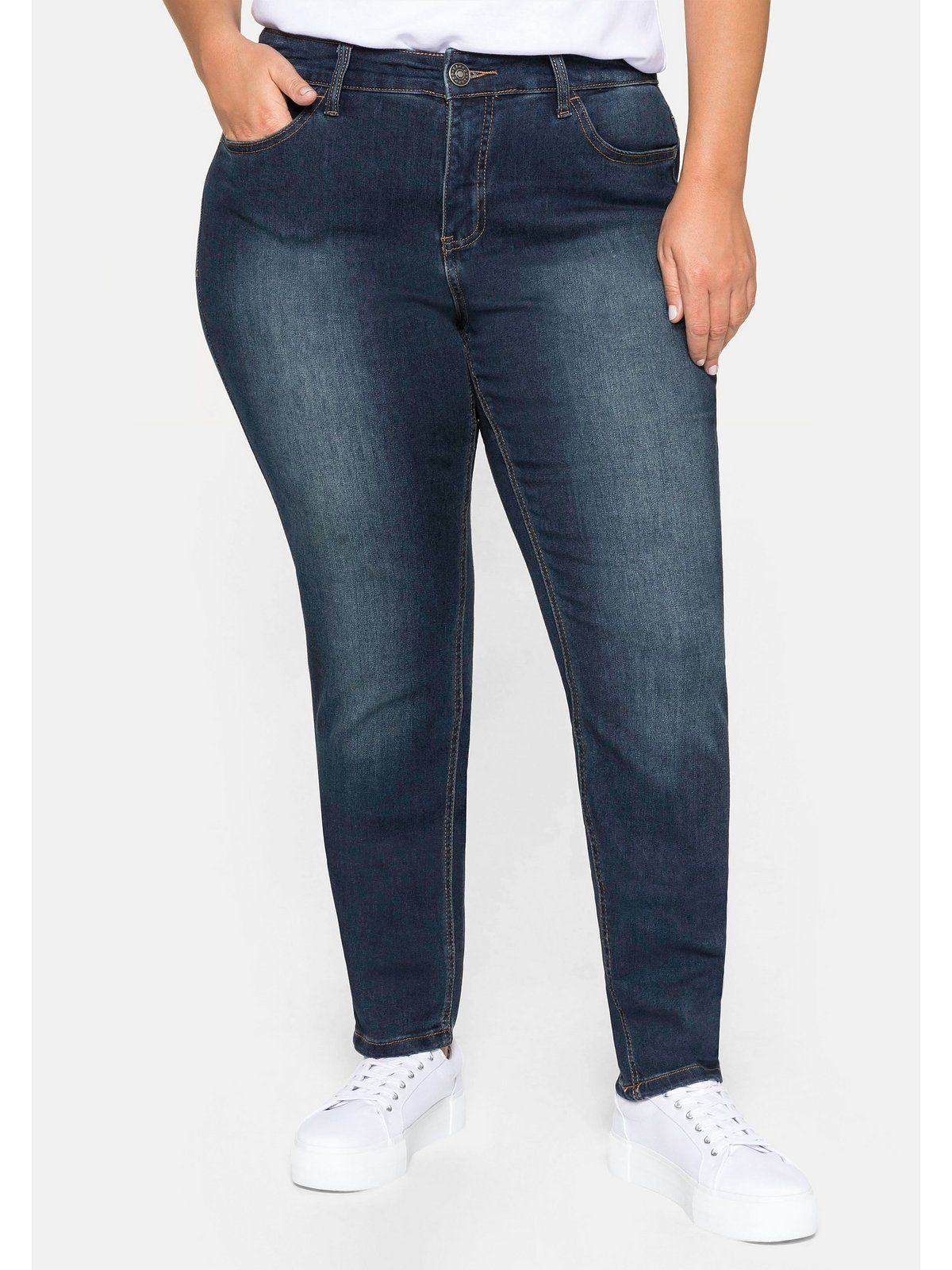 Sheego Stretch-Jeans Große Größen Super elastisches Power-Stretch-Material