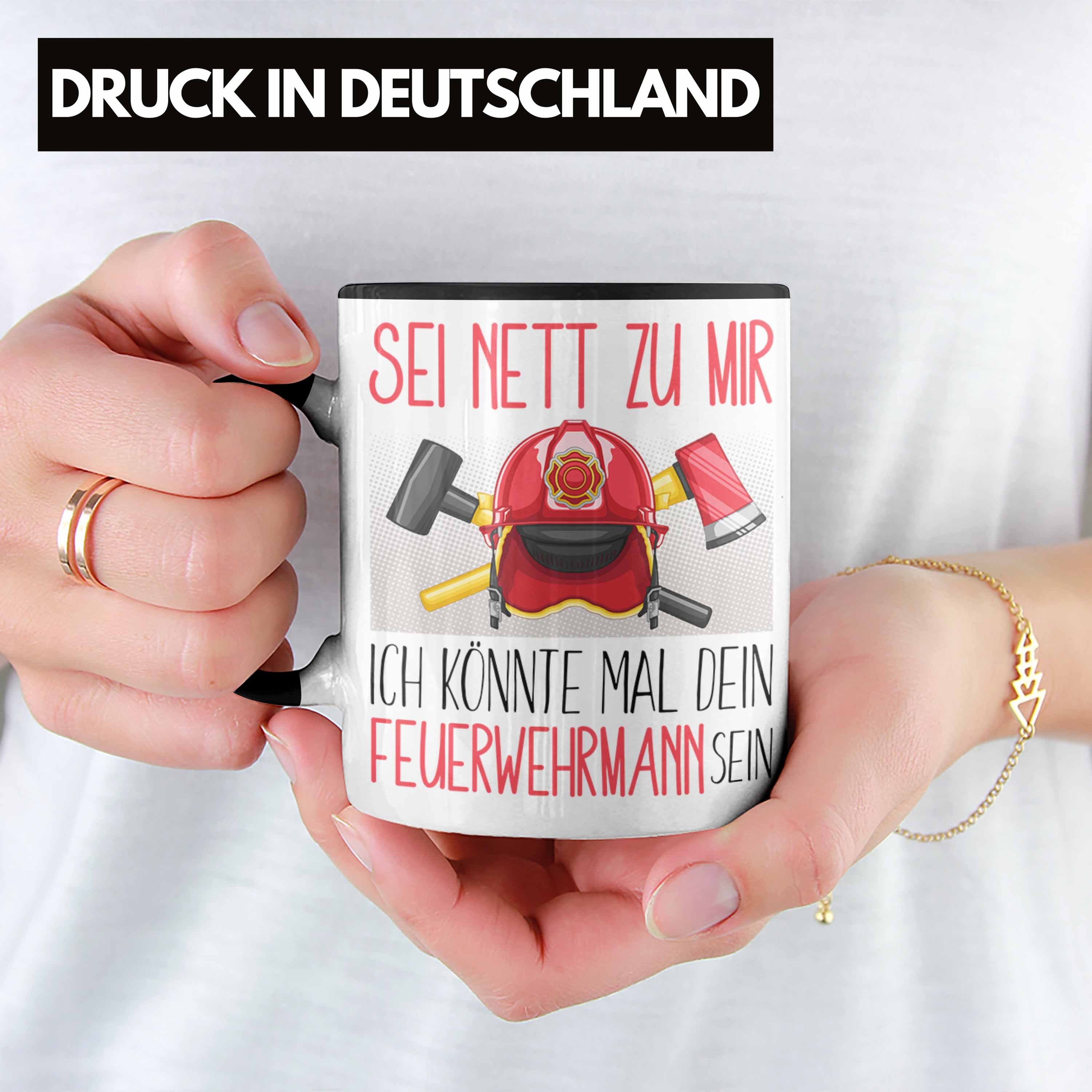 Tasse Tasse Feuerwehr Sei Net Ausbildung Schwarz Trendation Geschenk Feuerwehrmann Geschenkidee