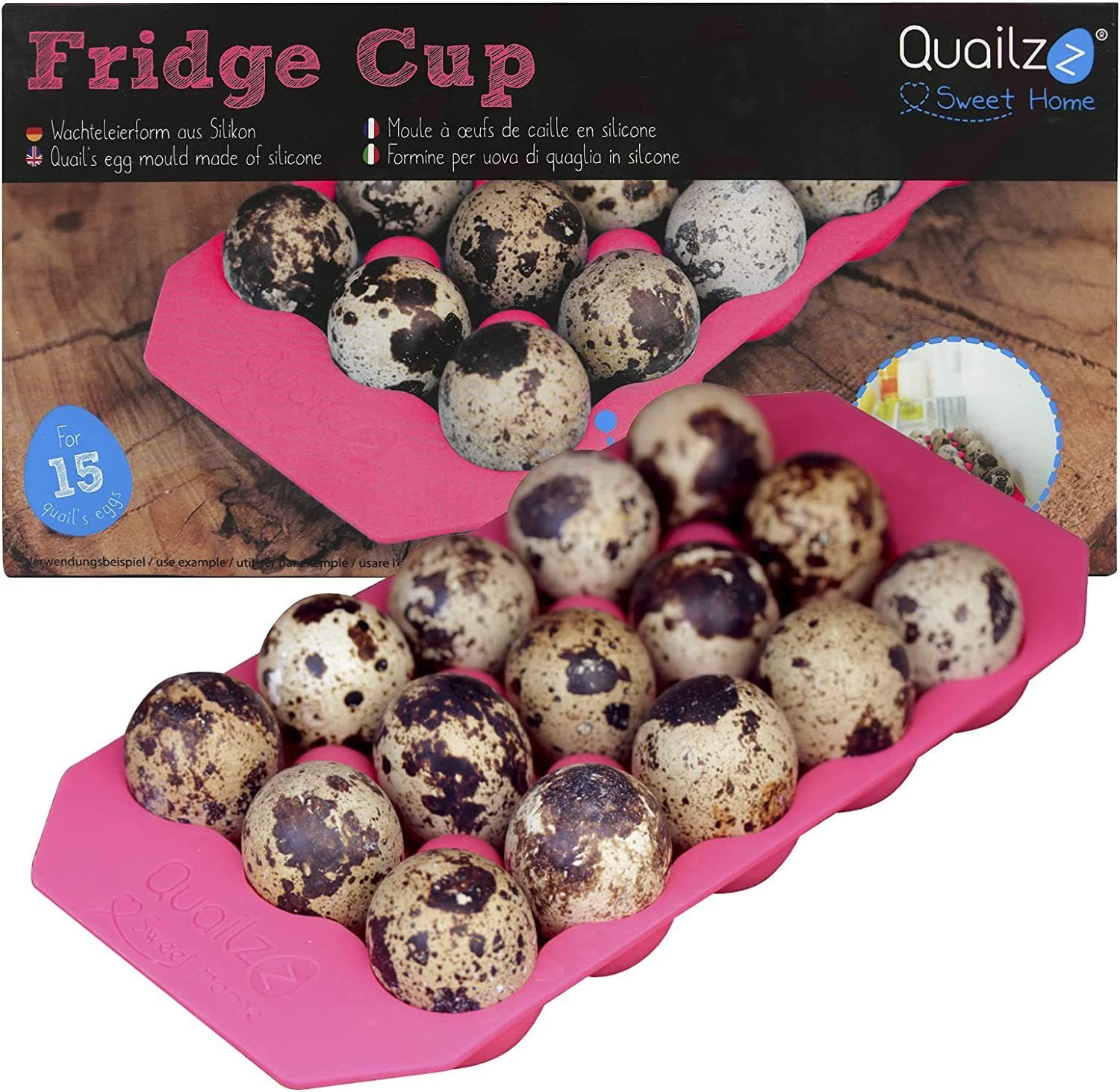 Quailzz Подставки для яиц Fridge Cup Wachteleierschale Eierhalter, (Silikon Eierschale - abwaschbar - erhältlich in zwei Farben)