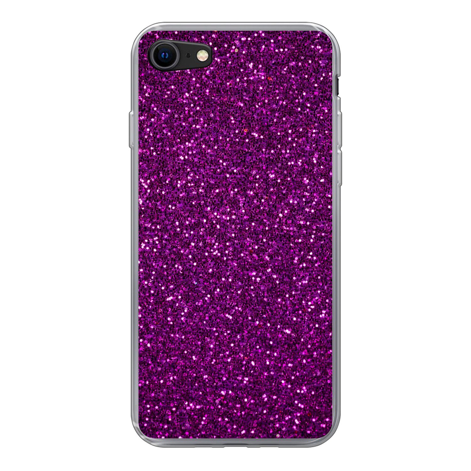 MuchoWow Handyhülle für Apple iPhone 7 Lila - Rosa - Muster - Abstrakt, Smartphone-Bumper, Print, Handy Schutzhülle Dünn