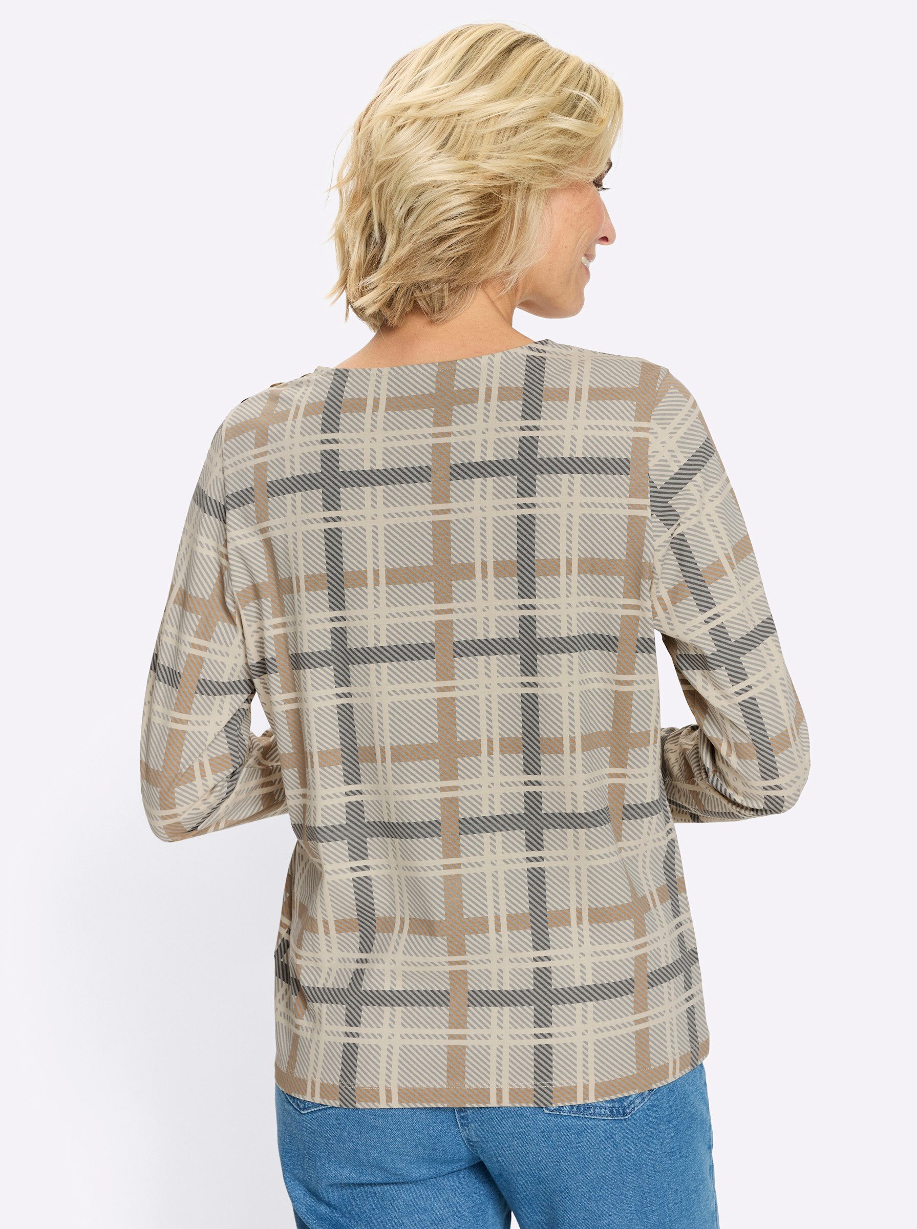 Sieh an! T-Shirt Rundhals-Shirt Langarm günstig online kaufen