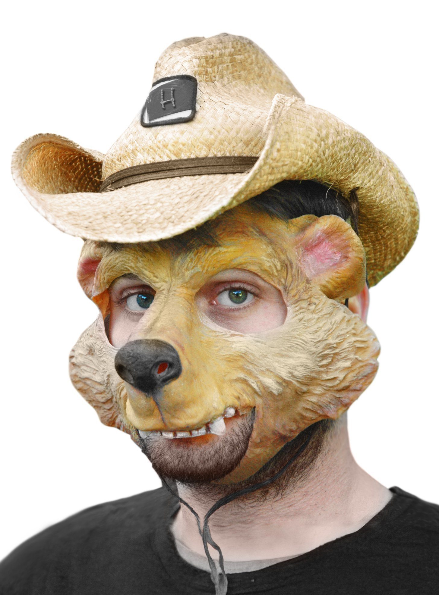 Wizardo Verkleidungsmaske Honigbär Maske, Eine lustige Bärenmaske für