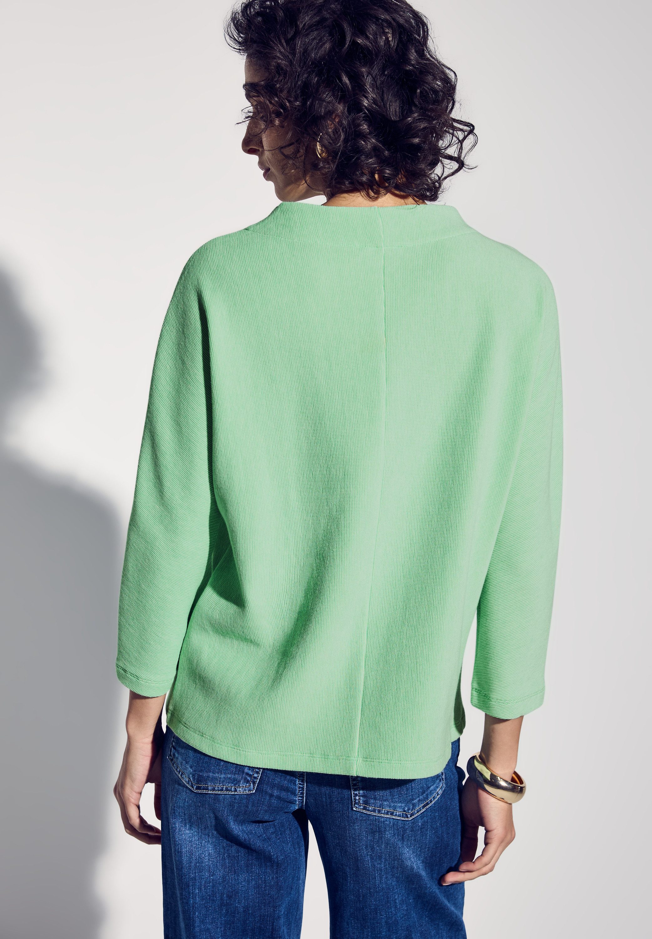 STREET ONE 3/4-Arm-Shirt 3/4 Arm mit feiner Struktur günstig online kaufen
