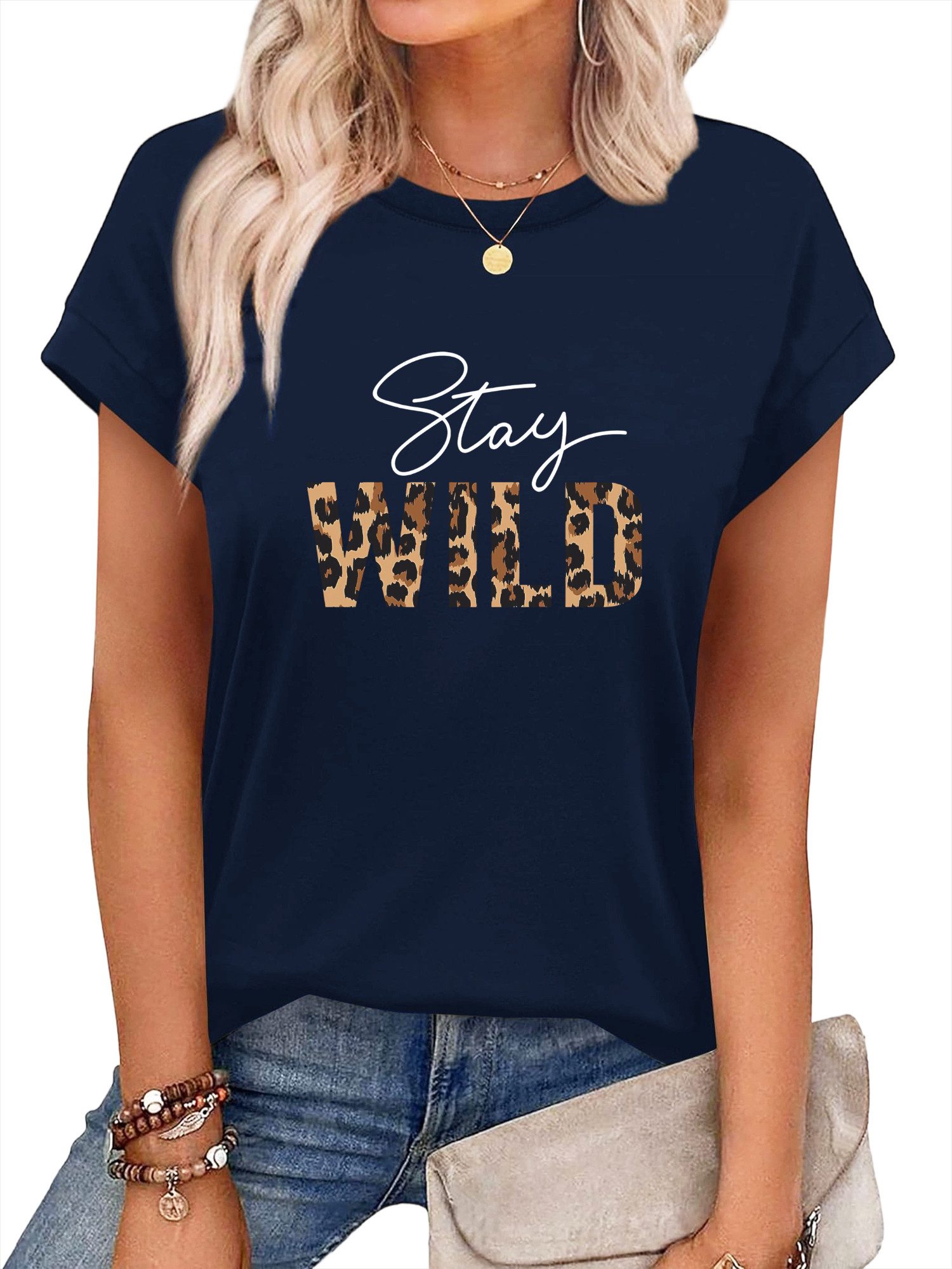 PYLIKE Carmenshirt Damen Elegant bequemes Kappenärmel mit Leopardenmuster Print-Shirt Modische Outfits Business Strand Urlaub Blusen Kleidung